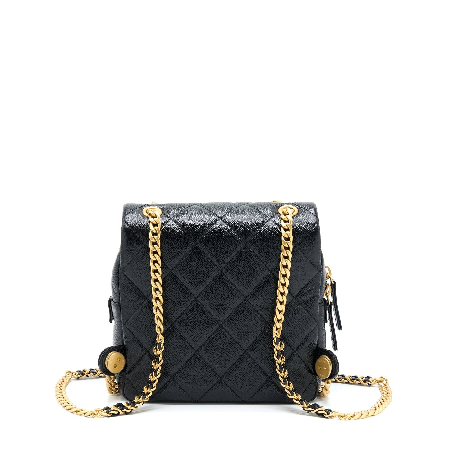 Chanel 22P Flap Backpack Caviar GHW Microchip Black