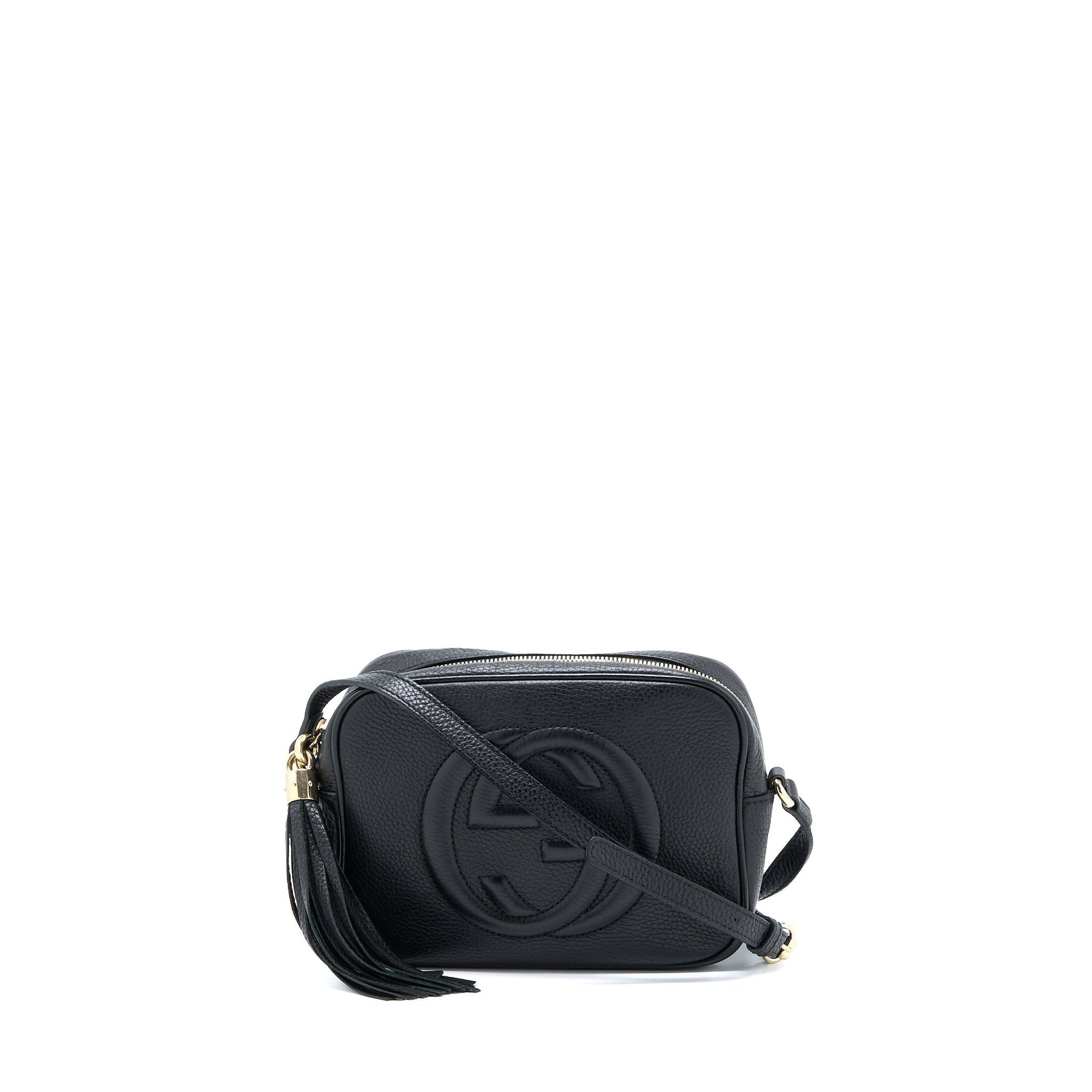 Gucci Soho Disco Camera Bag Calfskin Black Travel Bag