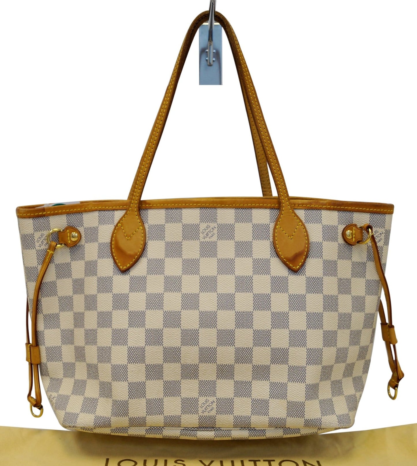 Louis Damier Azur Neverfull Pm Tote Bag Shoulder Bag
