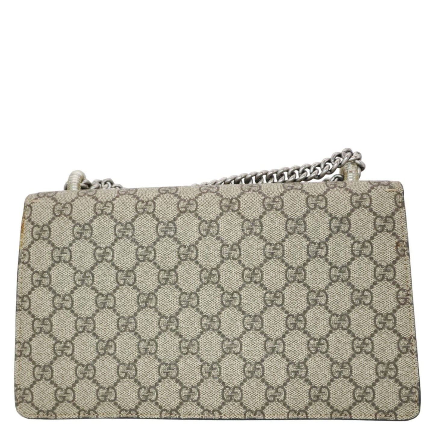 Gucci Dionysus Supreme Elephant Embroidered Shoulder Bag Beige