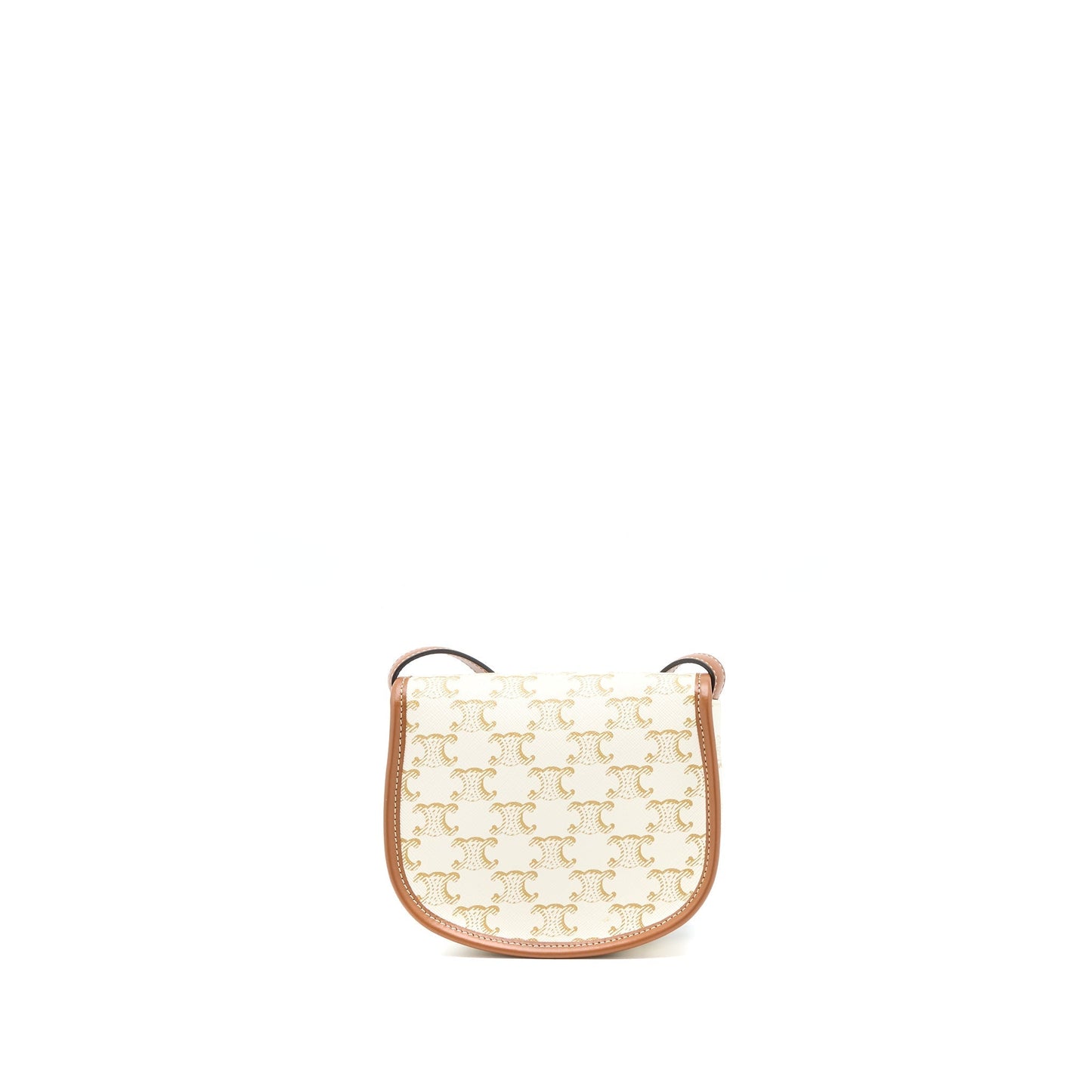 Celine Besace Triomphe Calfskin Handbag Canvas White Travel Bag