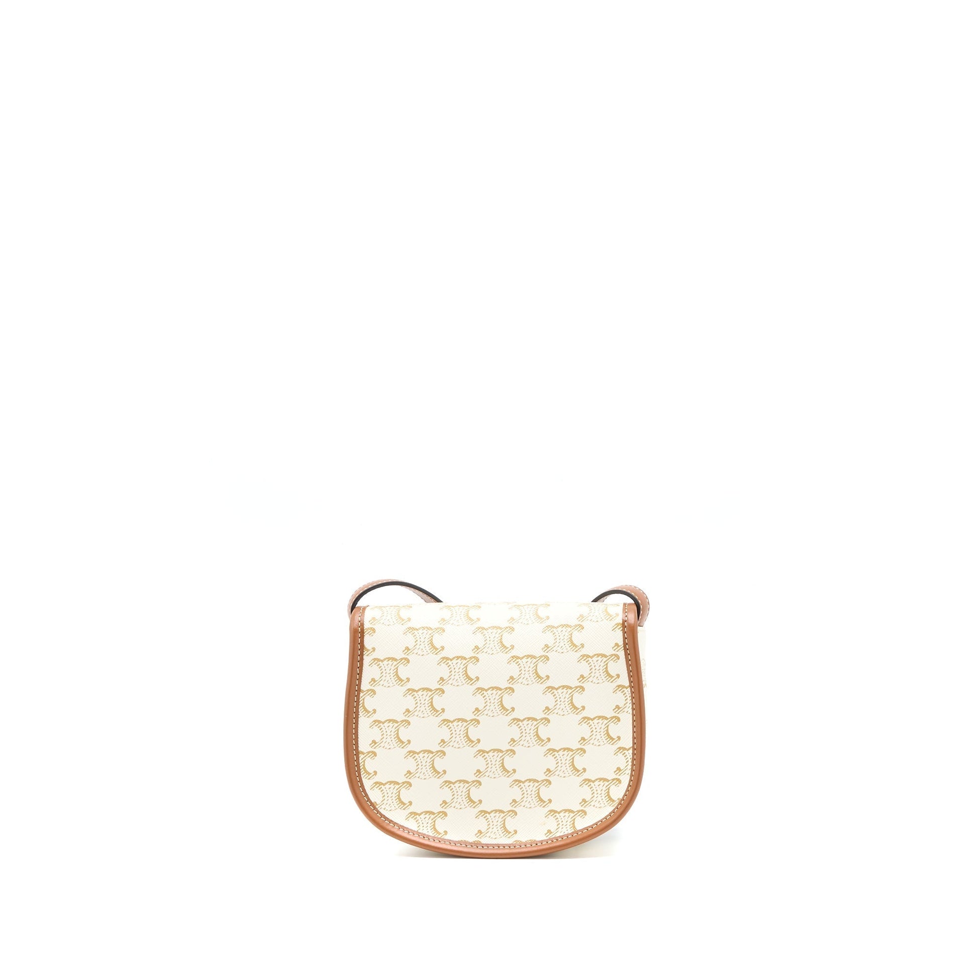Celine Besace Triomphe Calfskin Handbag Canvas White Travel Bag