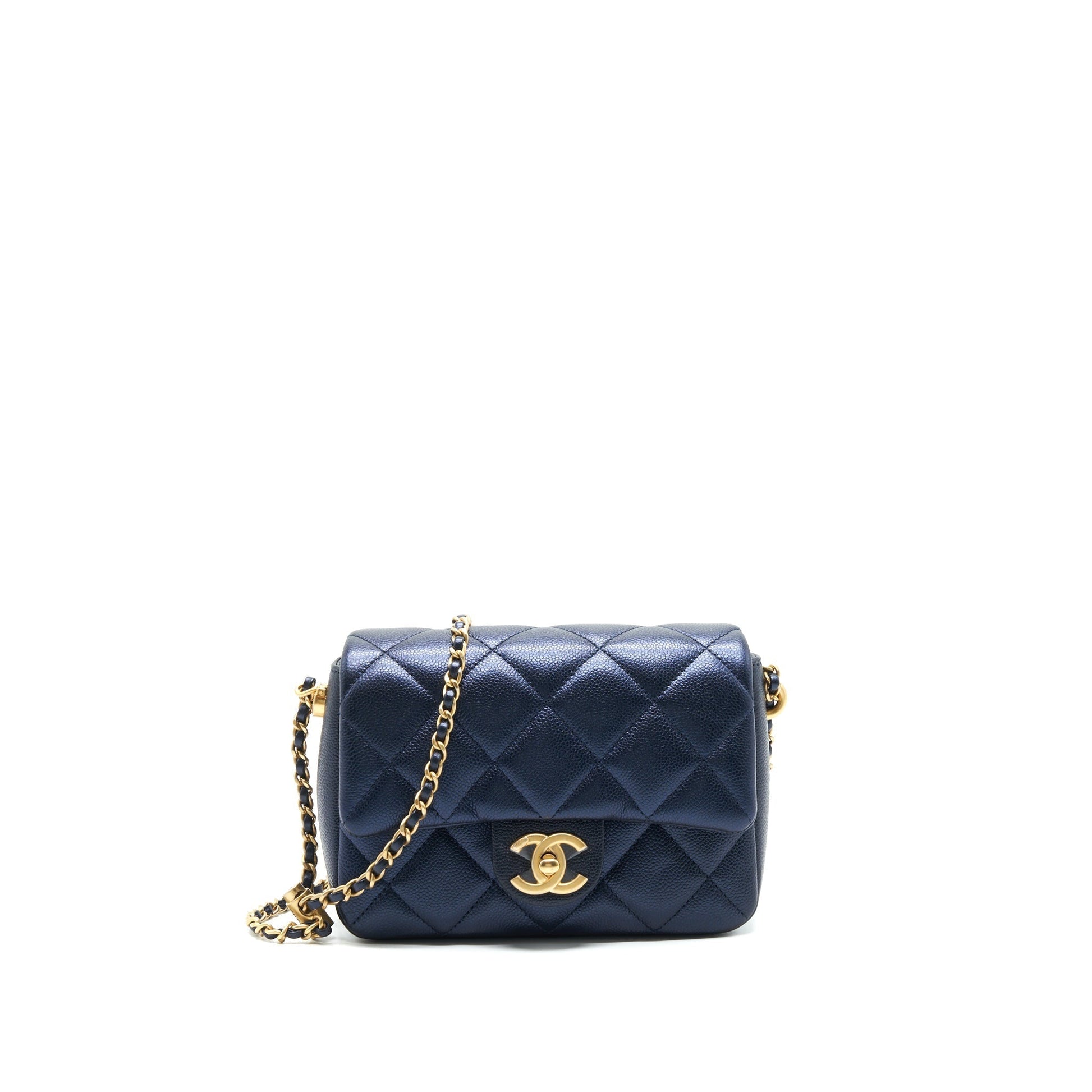 Chanel 21K My Perfect Flap Caviar GHW Black Shoulder Bag