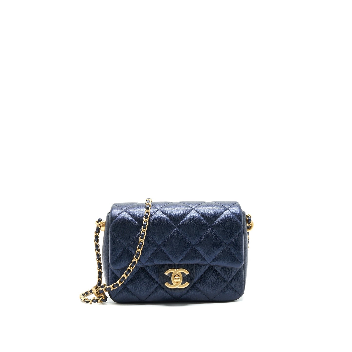 Chanel 21K My Perfect Flap Caviar GHW Black Shoulder Bag Ghw Microchip