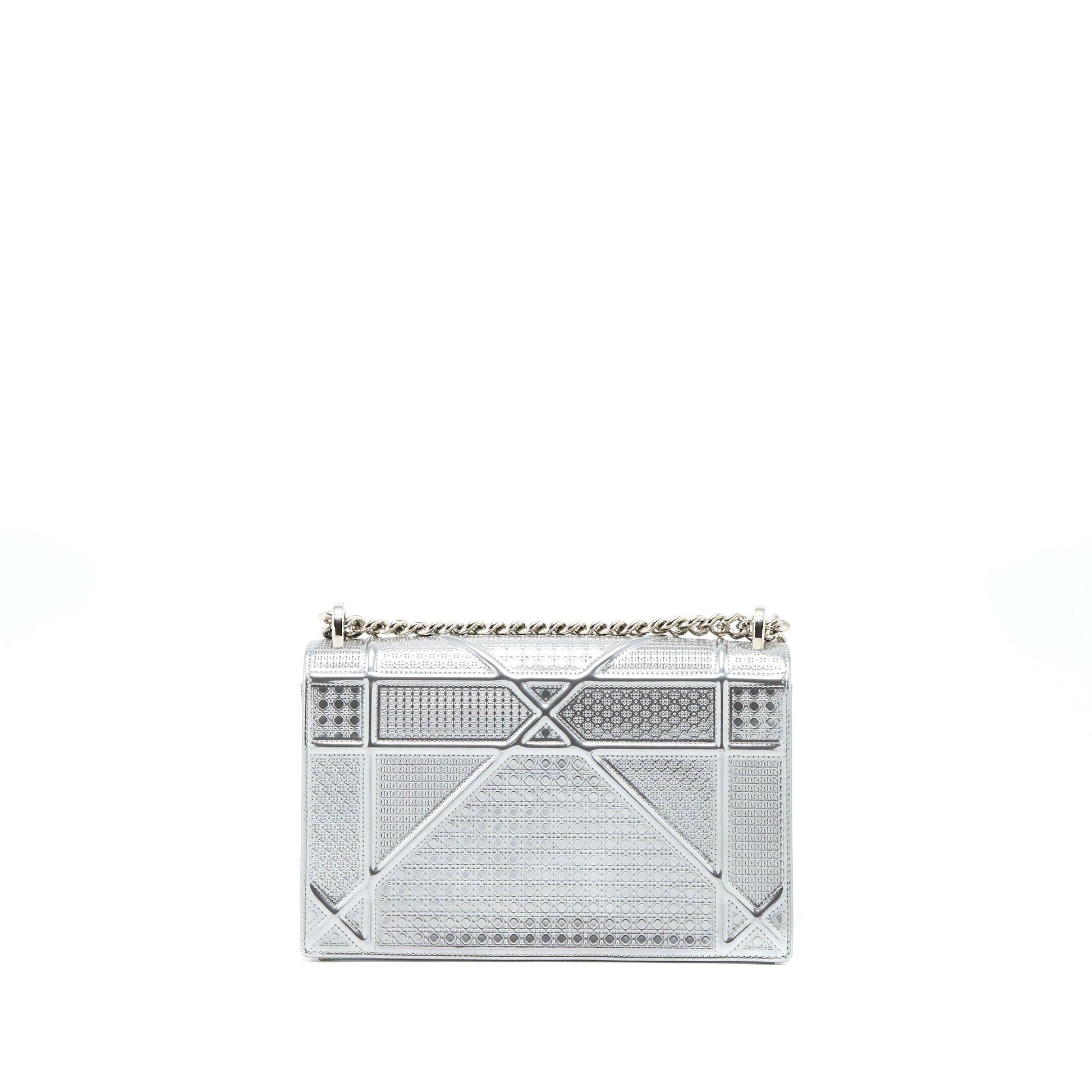 Dior ma Purse In Metallic Handbag Silver Medium Travel Bag