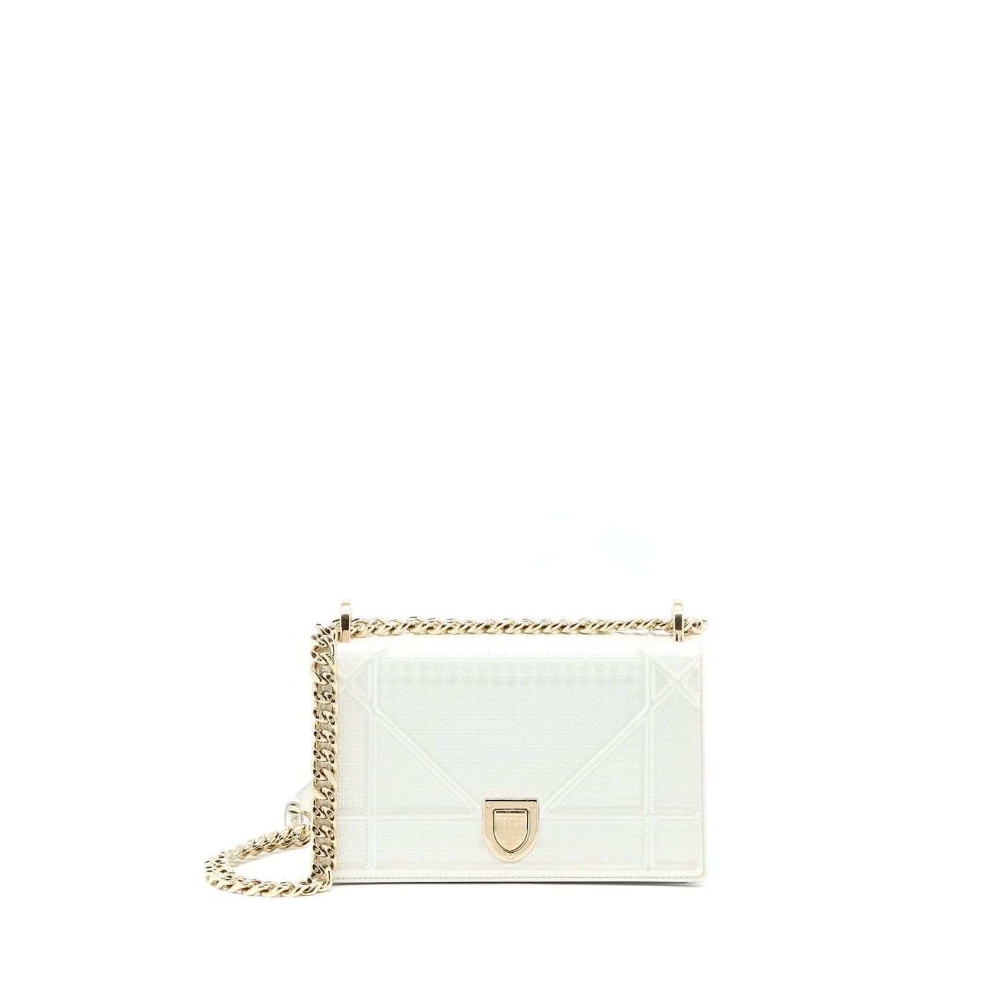 Dior ma Metallic Handbag White Small Travel Bag