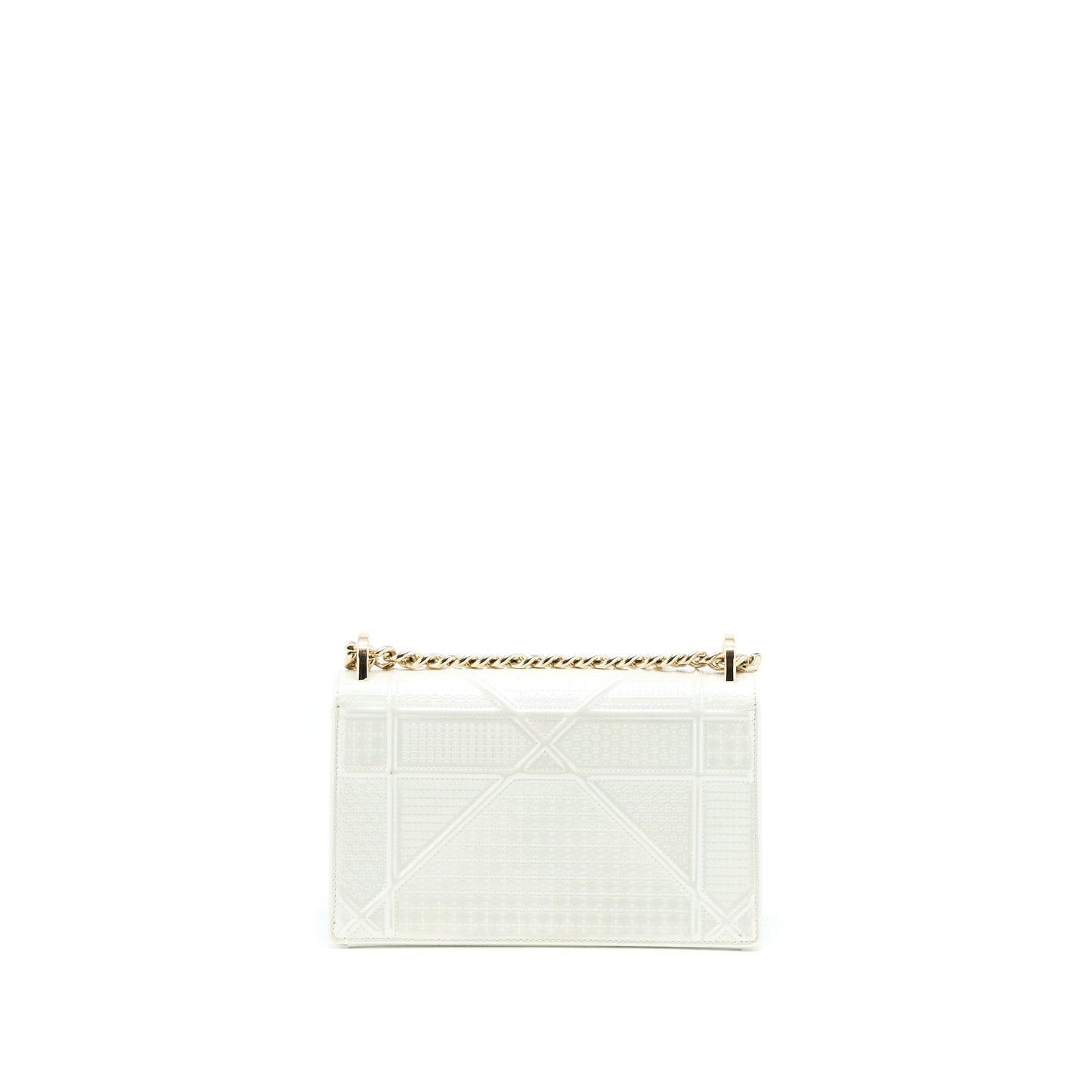 Dior ma Metallic Handbag White Small Travel Bag