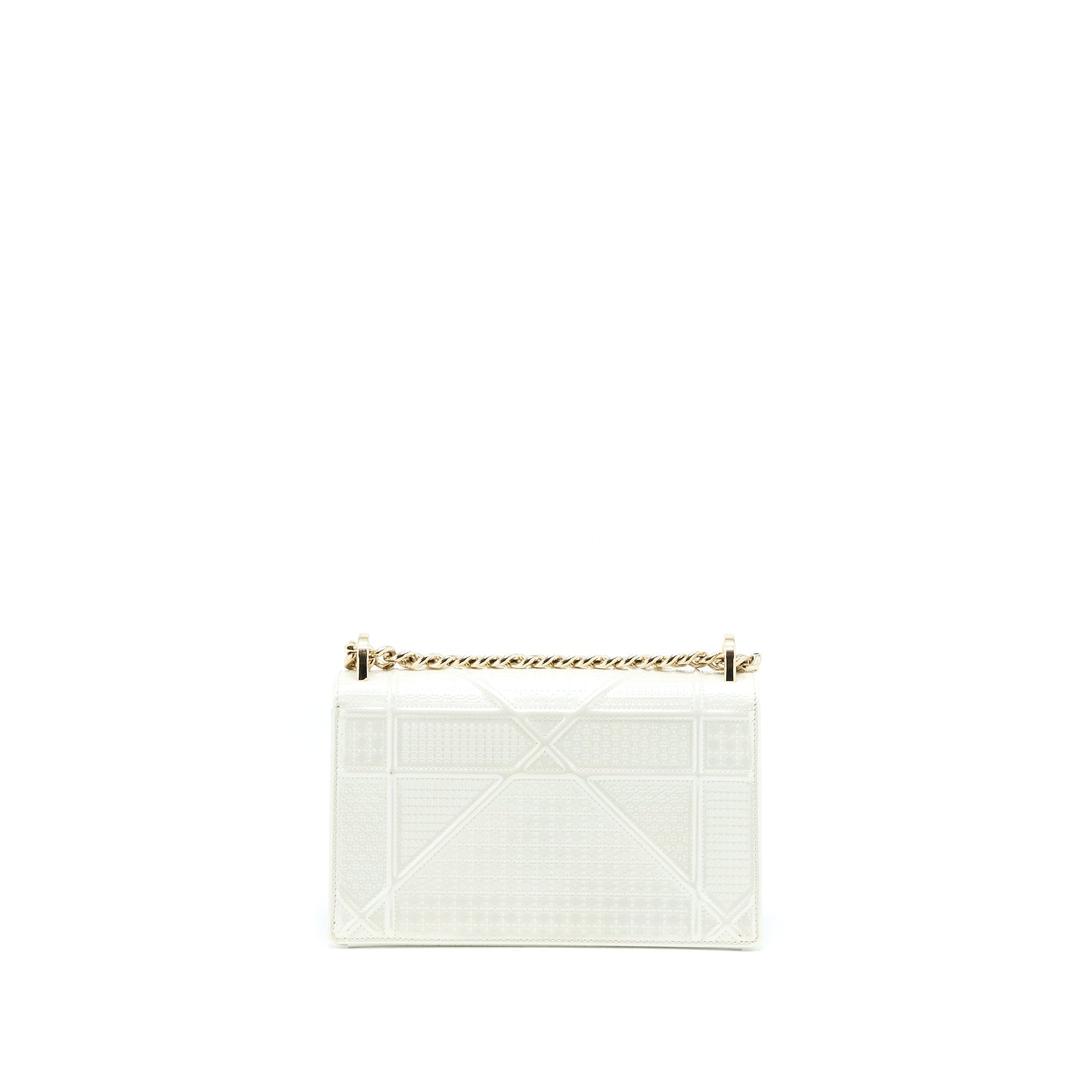 Dior ma Metallic Handbag White Small Travel Bag