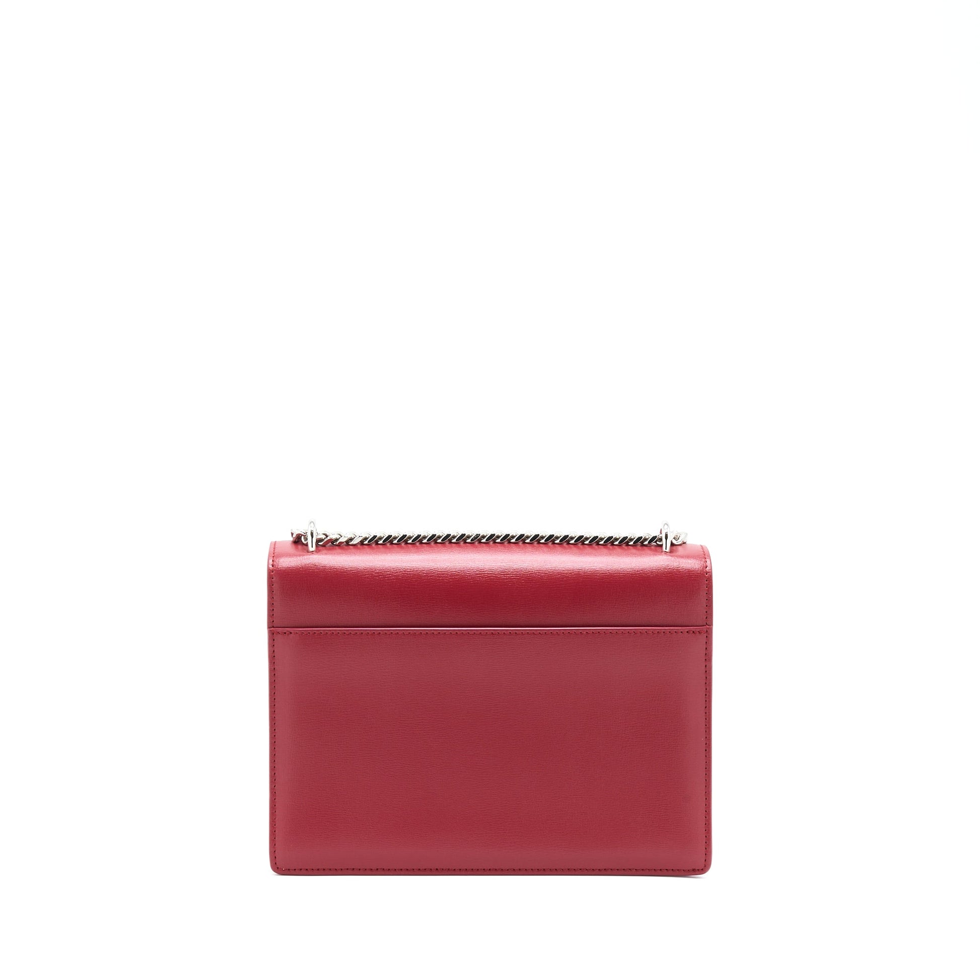 YSL Saint Laurent Sunset Purse Calfskin Travel Bag Red