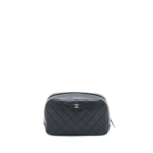 Chanel Camera Lambskin SHW Black Clutch Bag