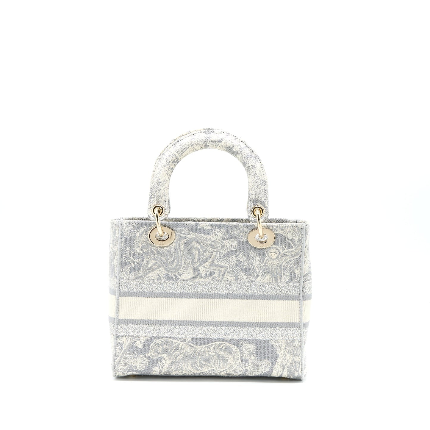 Dior Lady Purse D Lite Purse Light Grey Medium Travel Bag