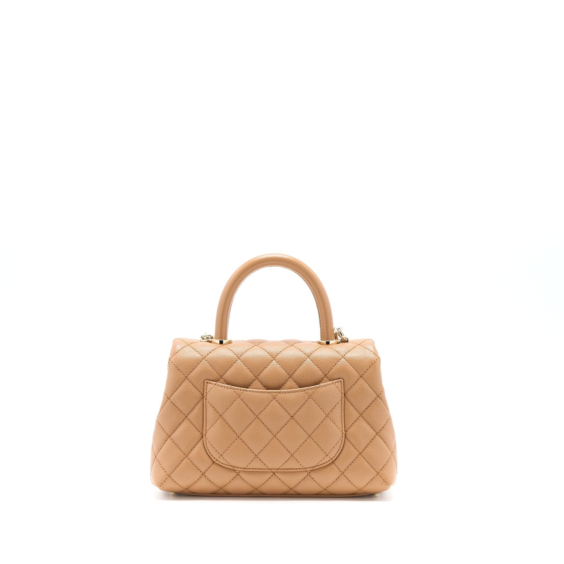 Chanel Coco Handle Caviar GHW Brown Small Handbag