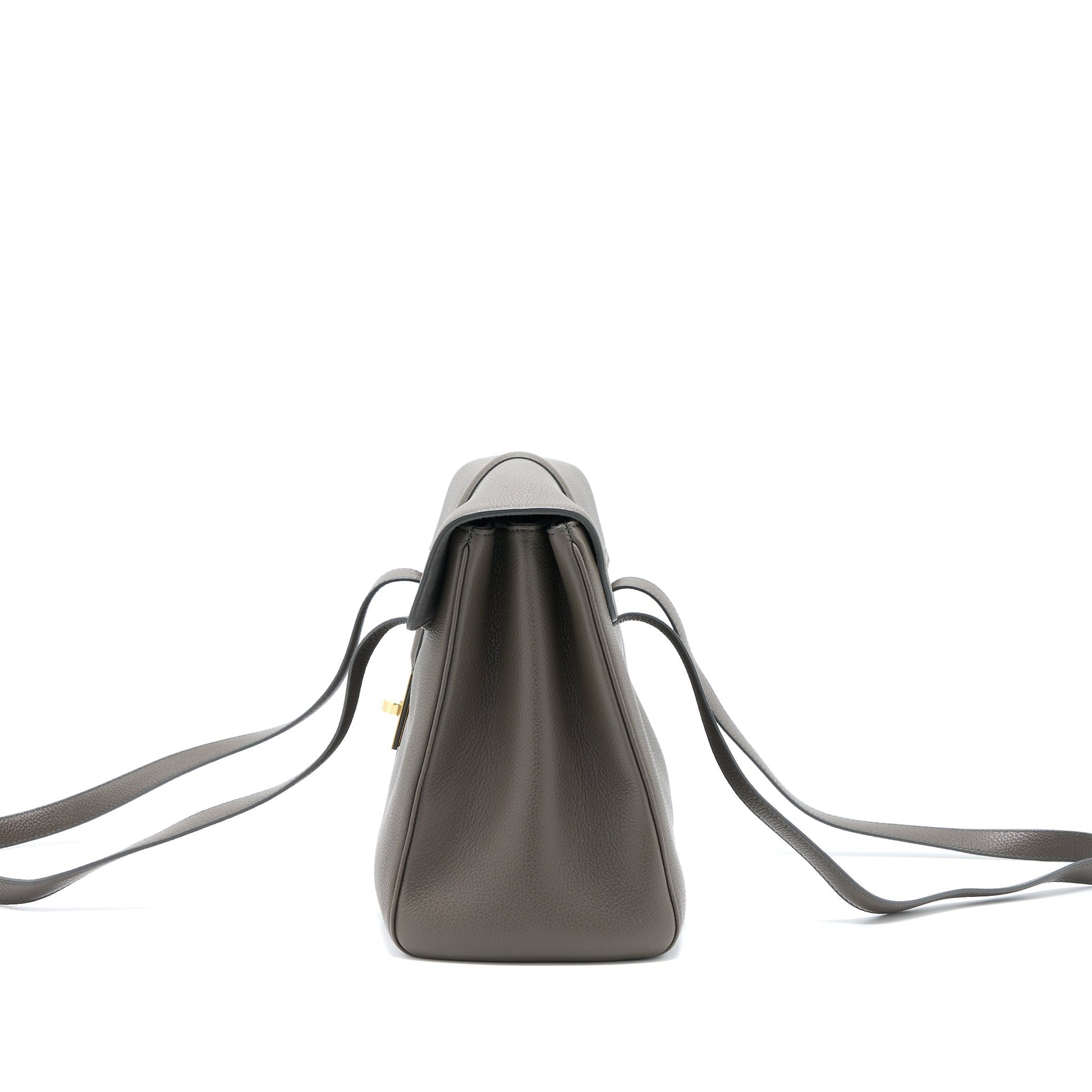 Celine Soft Purse Grained Calfskin Dark Grey Handbag Medium Travel Bag