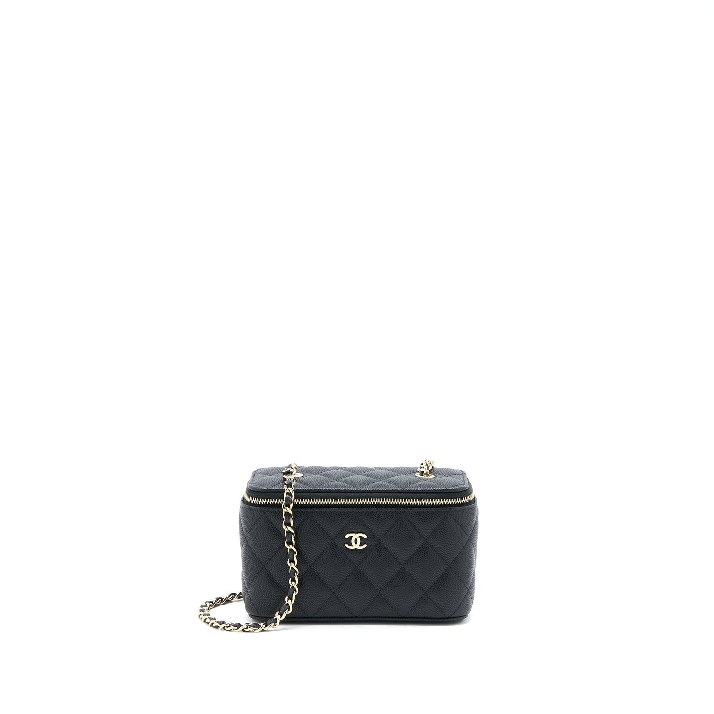 Chanel Long Vanity Caviar LGHW Black Handbag