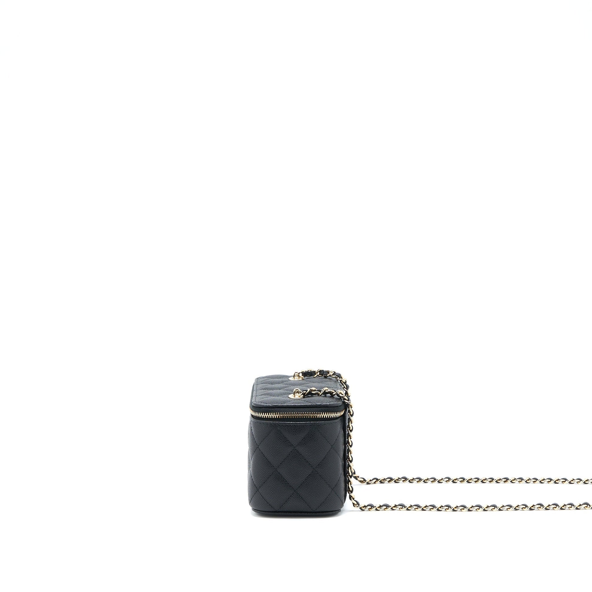 Chanel Long Vanity Caviar LGHW Black Handbag