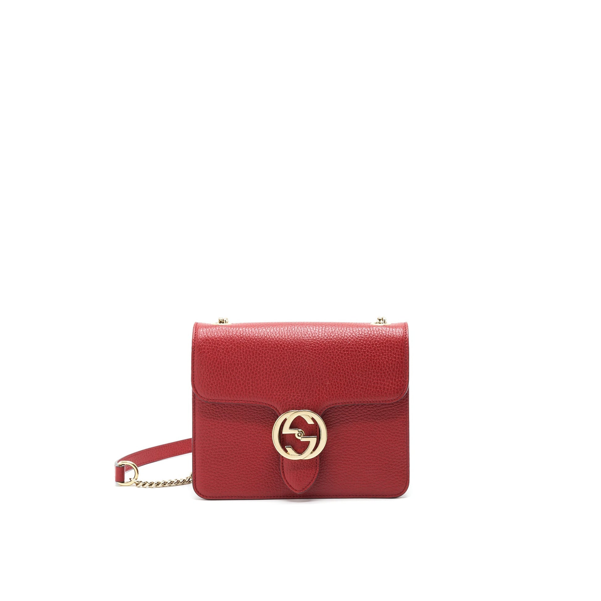 Gucci Interlocking Crossbody Bag With Red Small