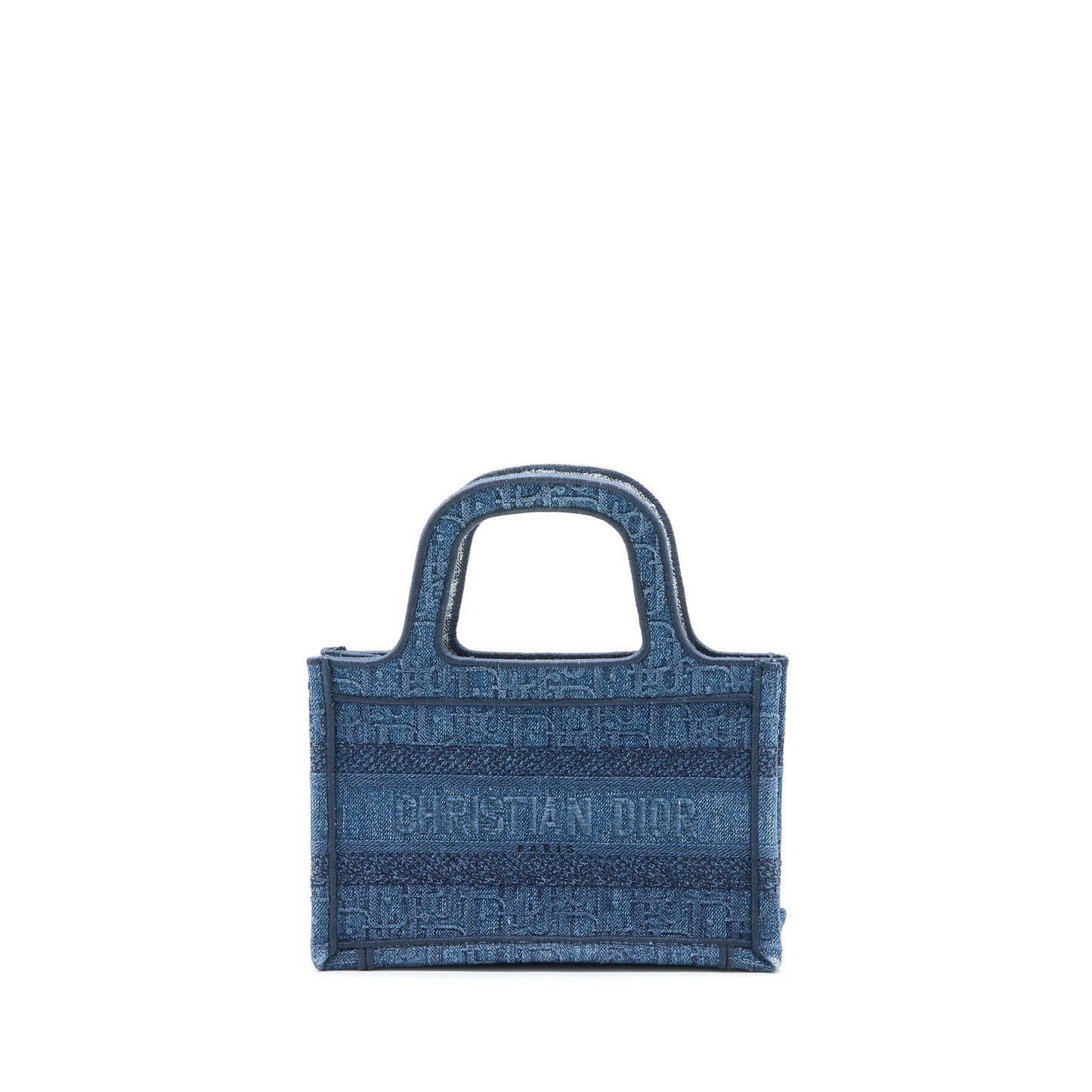 Dior Book Tote Oblique Handbag Denim Blue Tote Bag