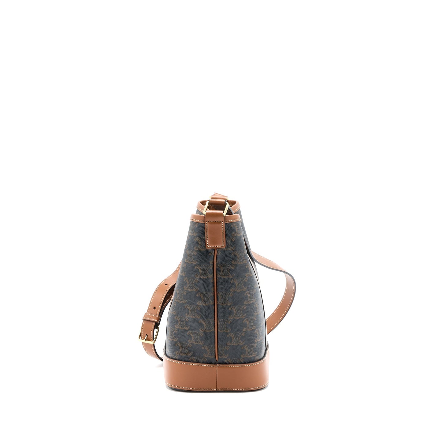 Celine Small Bucket Purse Triomphe Handbag Leather Canvas Bucket Bag