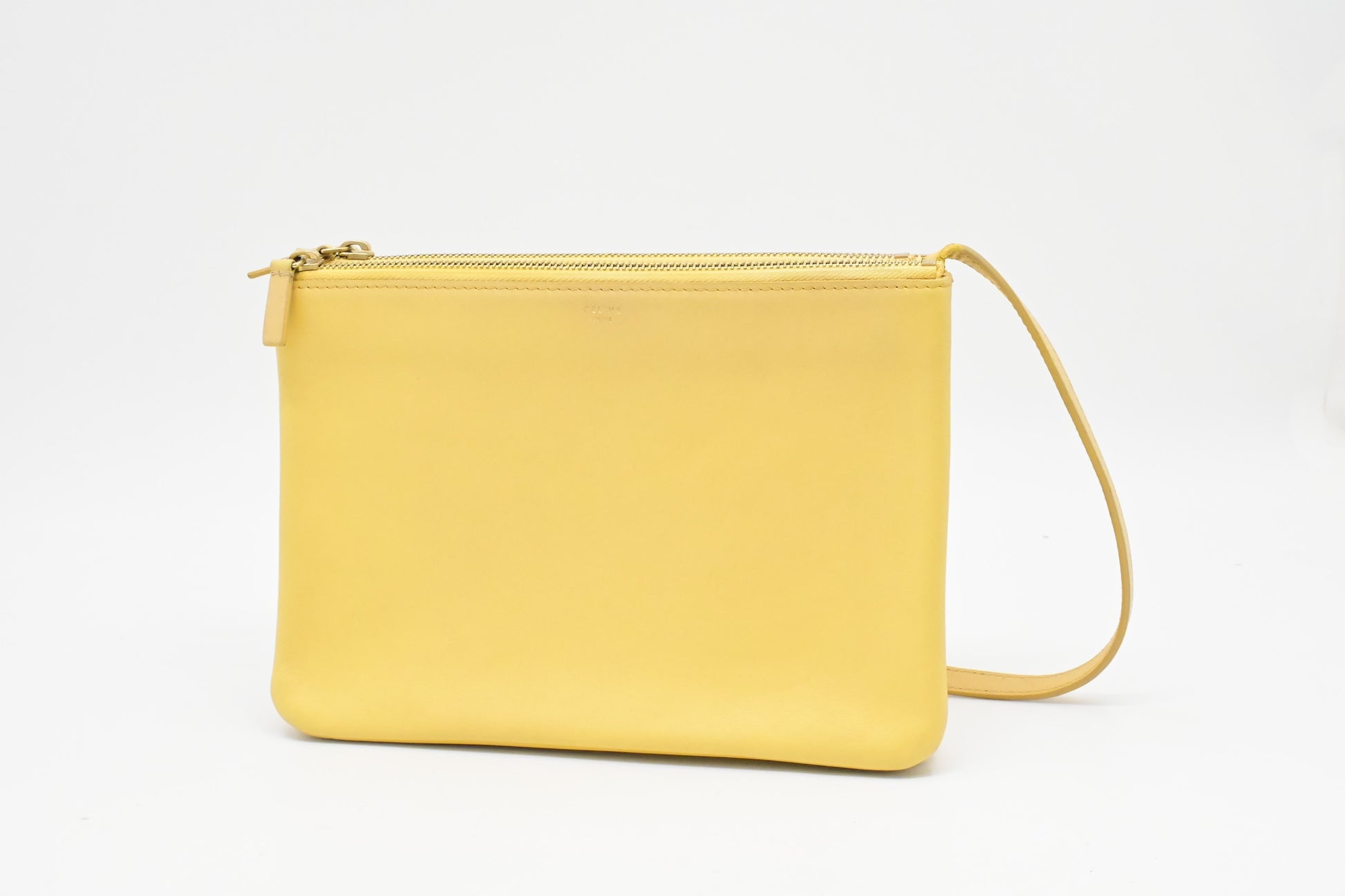 Celine Crossbody In Pale Yellow Handbag Leather Crossbody Bag