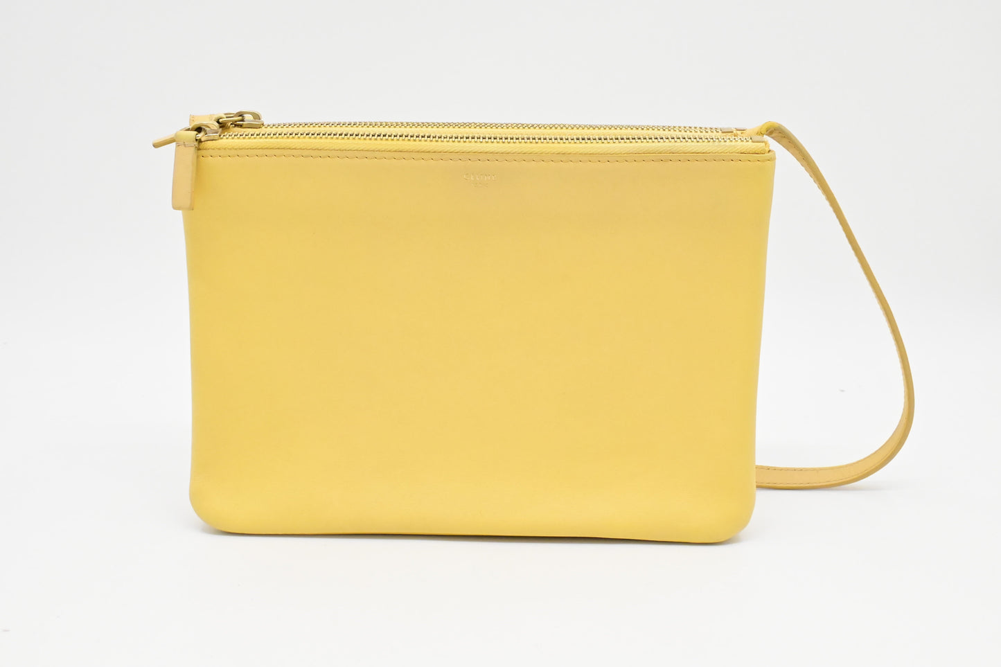 Celine Crossbody In Pale Yellow Handbag Leather Crossbody Bag