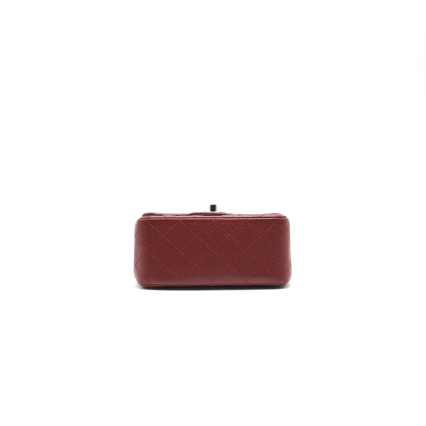 Chanel SQUARE CARVIAR SHW Red Mini Bag