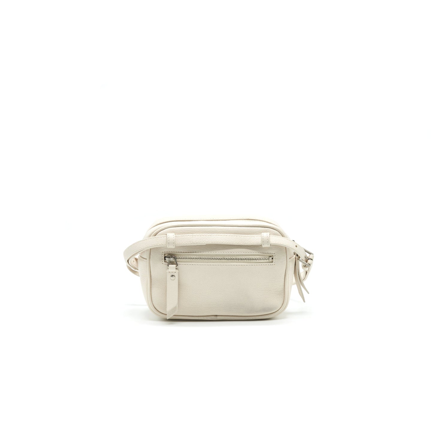 YSL Saint Laurent Belt Camera Purse White