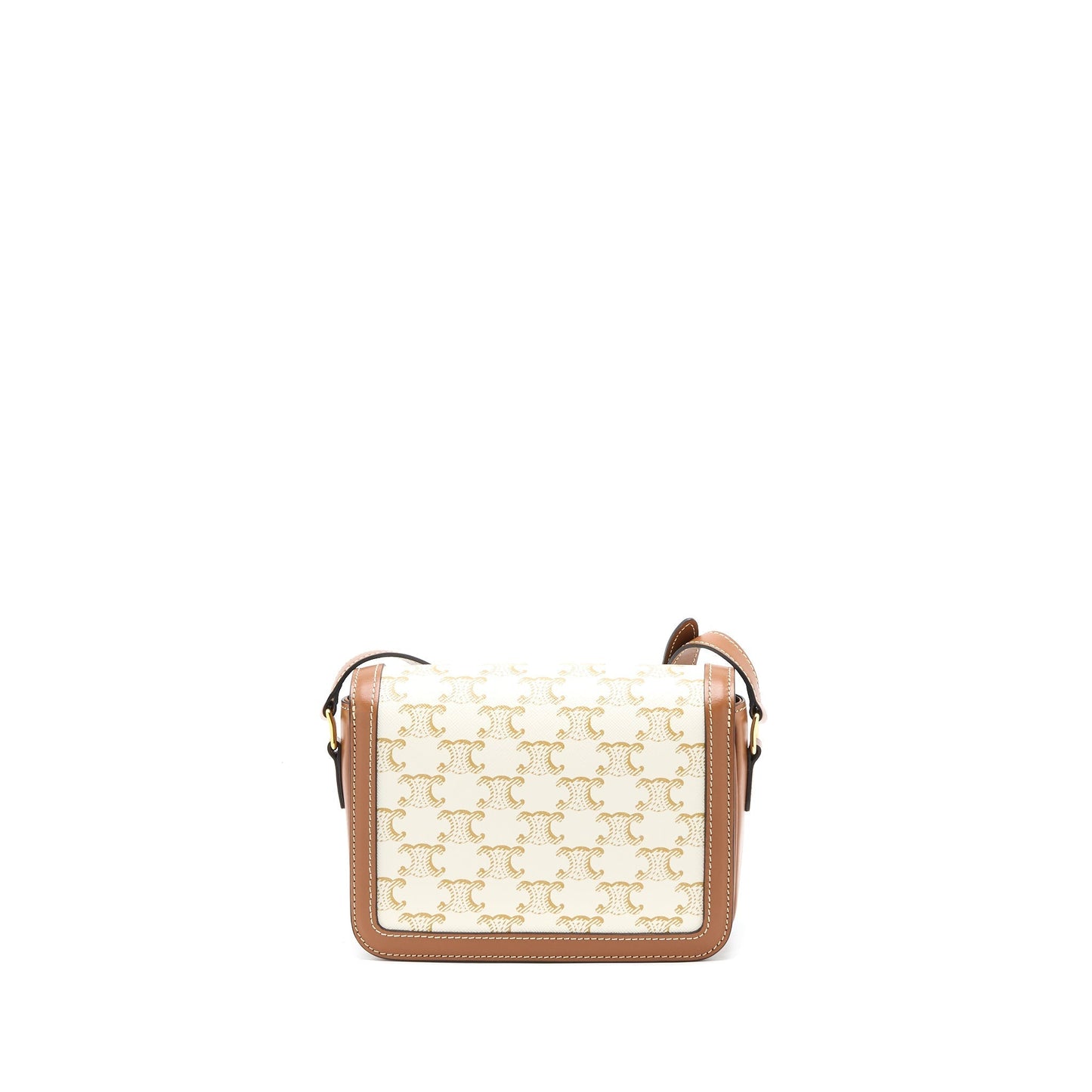 Celine Teen Triomphe Purse Triomphe Calfskin Handbag Canvas White Travel Bag