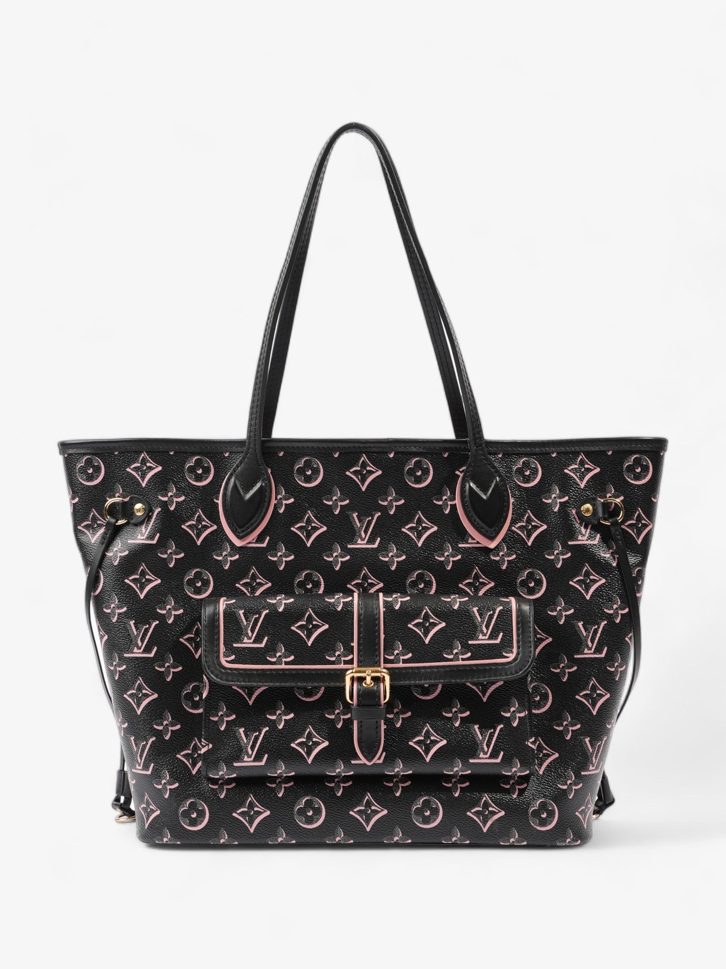 Louis Vuitton Neverfull MM Fall You Coated Monogram Canvas Coated Canvas Black Apparel