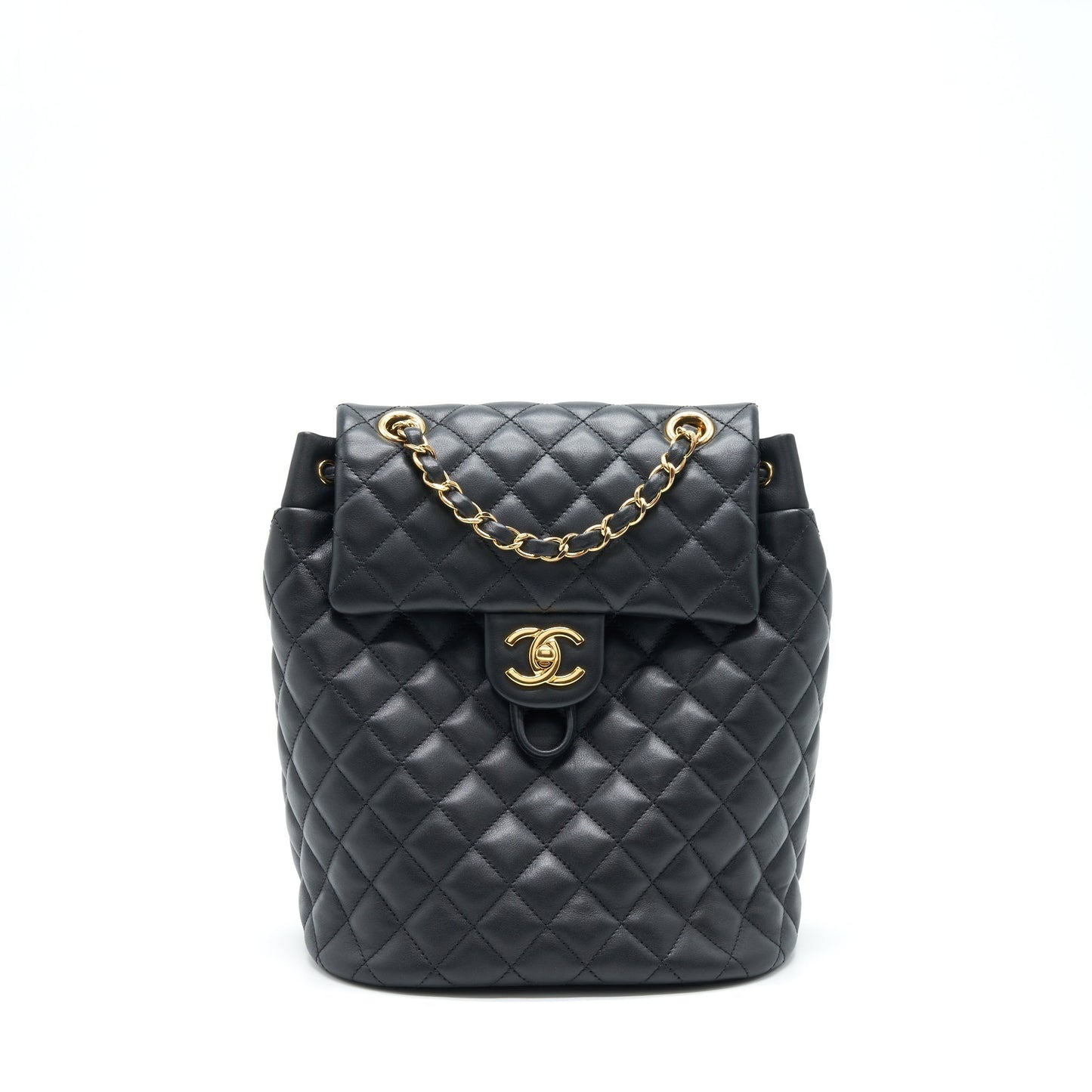 Chanel Quilted Backpack Calfskin GHW Black