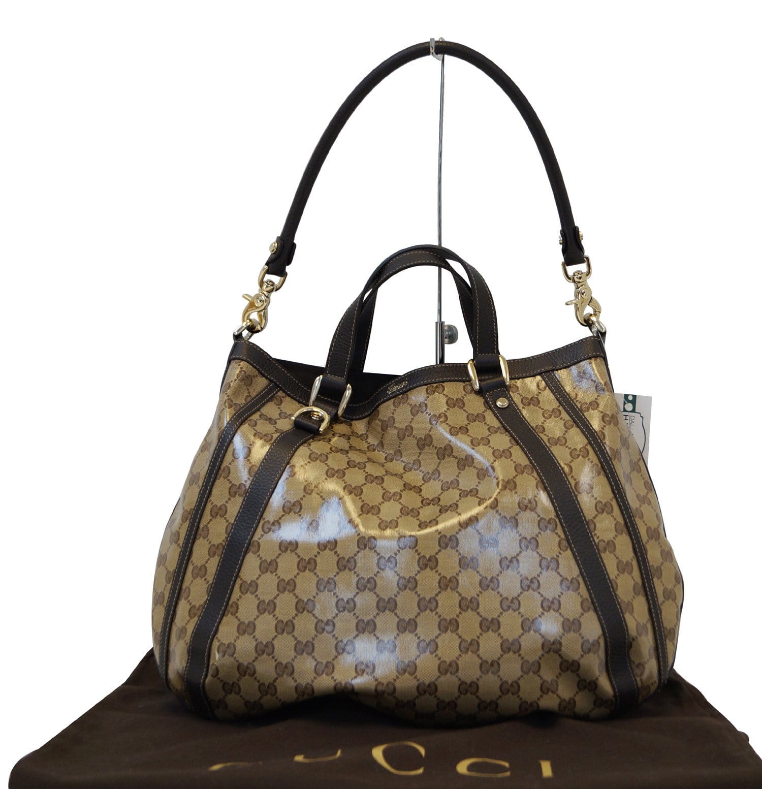 Gucci Coated Abbey Convertible Shoulder Bag Canvas