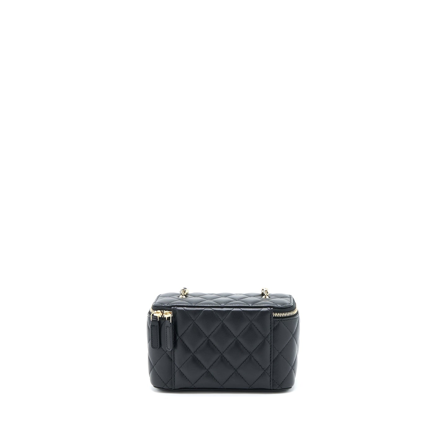Chanel 23C Pearl Crush Long Vanity Lambskin Black Handbag