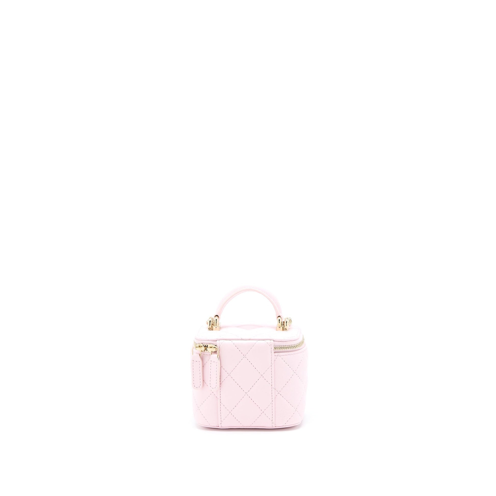 Chanel Top Handle Vanity Lambskin LGHW Pink Mini Bag