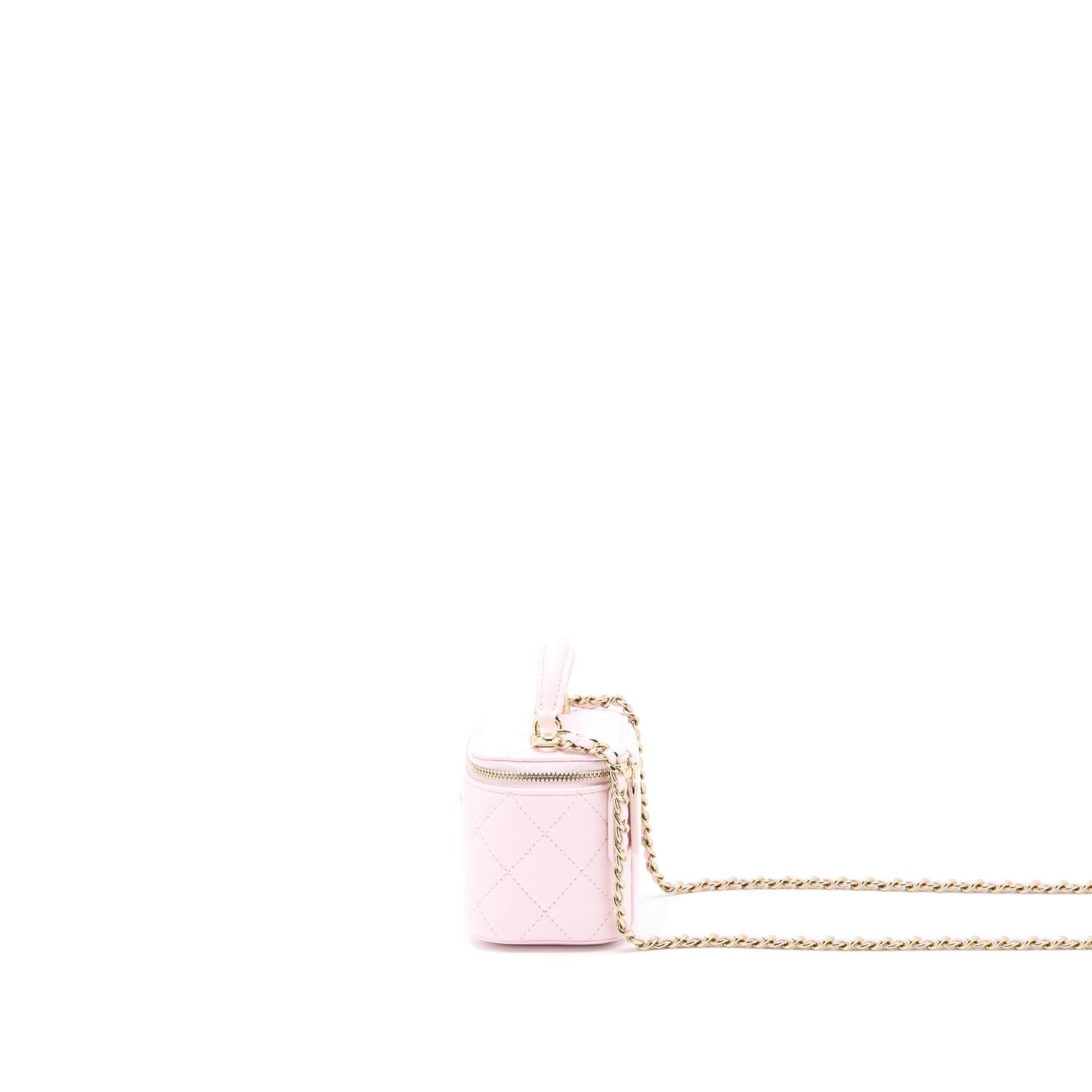 Chanel Top Handle Vanity Lambskin LGHW Pink Mini Bag