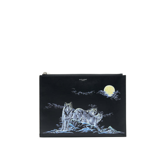 YSL Saint Laurent Saint Laurent Wolf Document Holder Travel Bag