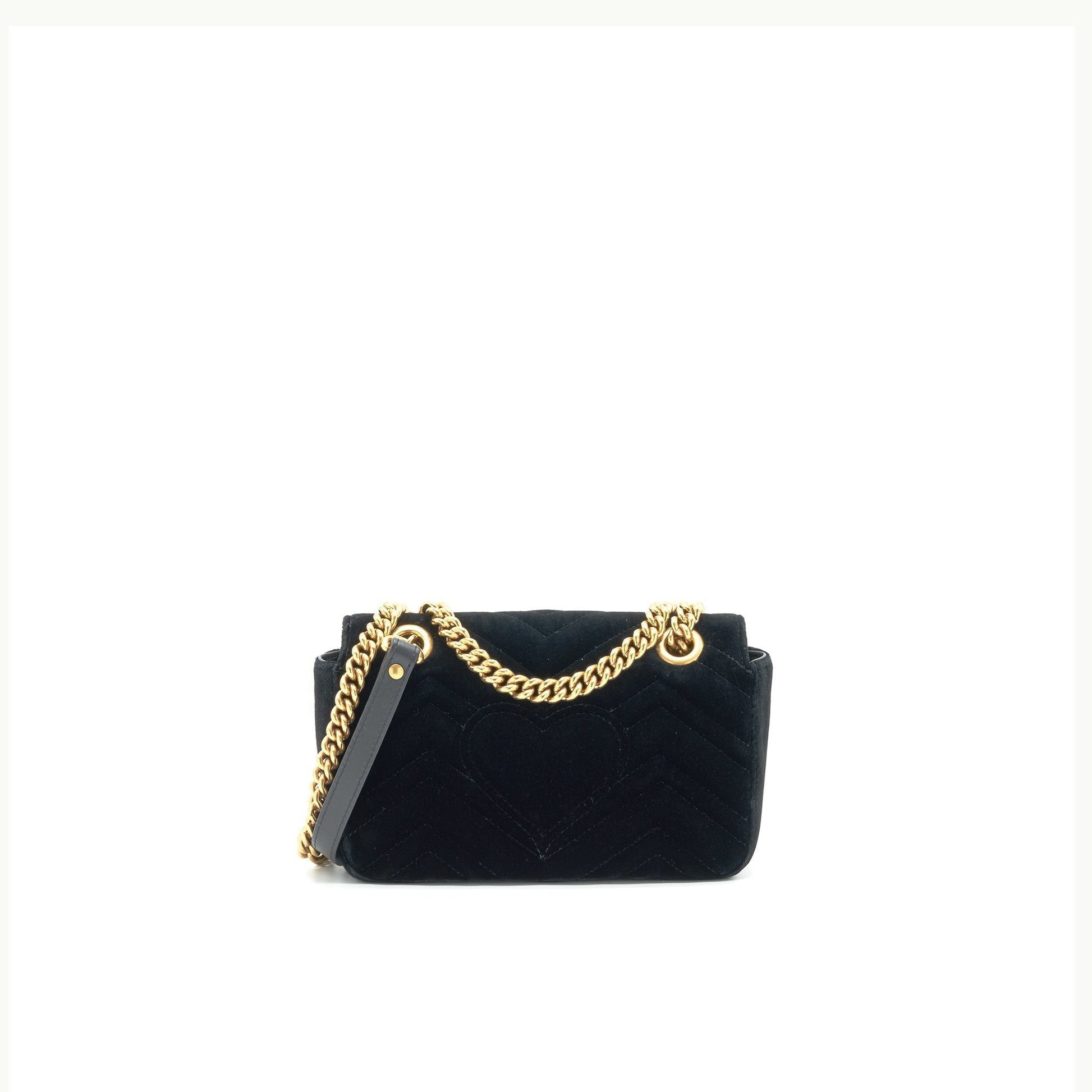 Gucci Velvet Marmont Bag Black Mini Travel Bag