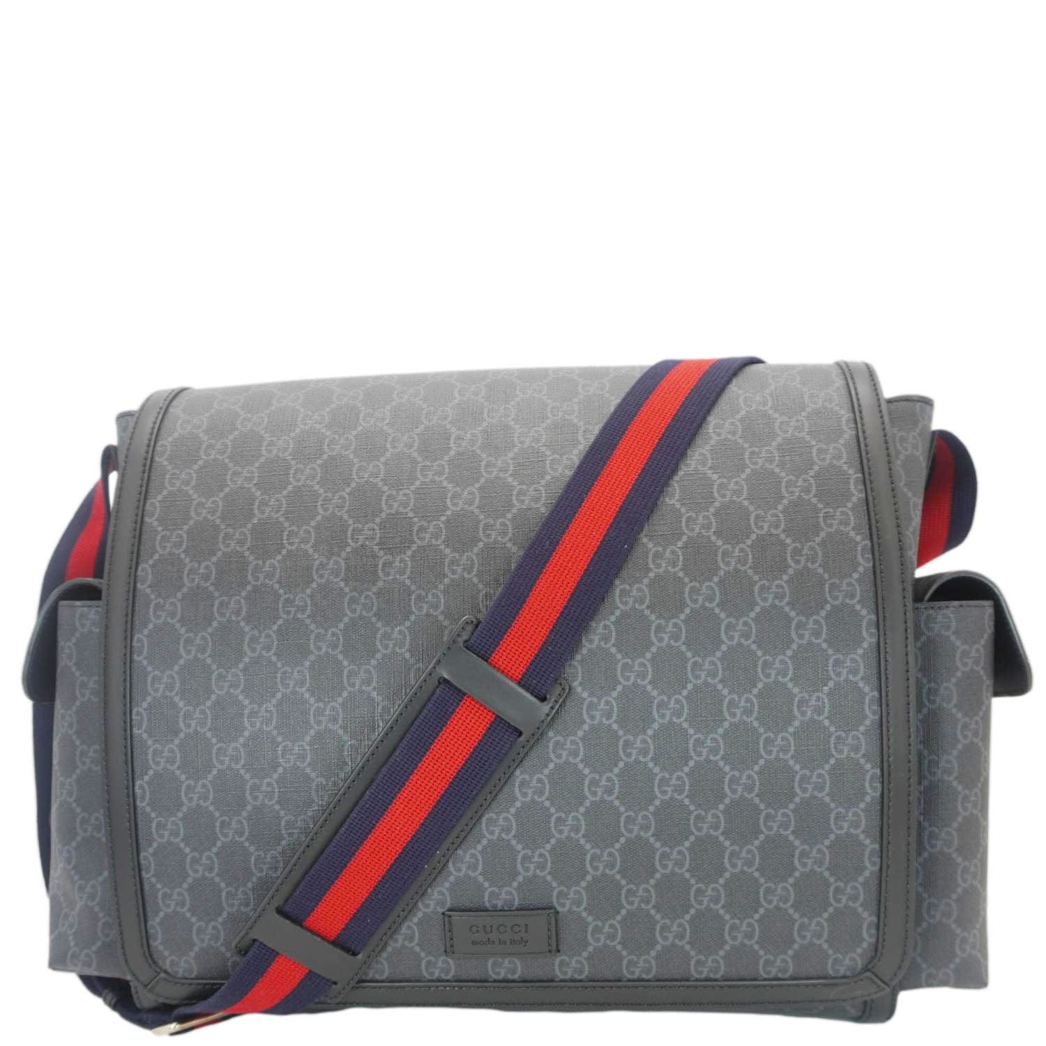 Gucci Diaper Supreme Messenger Bag Canvas Black Travel Bag
