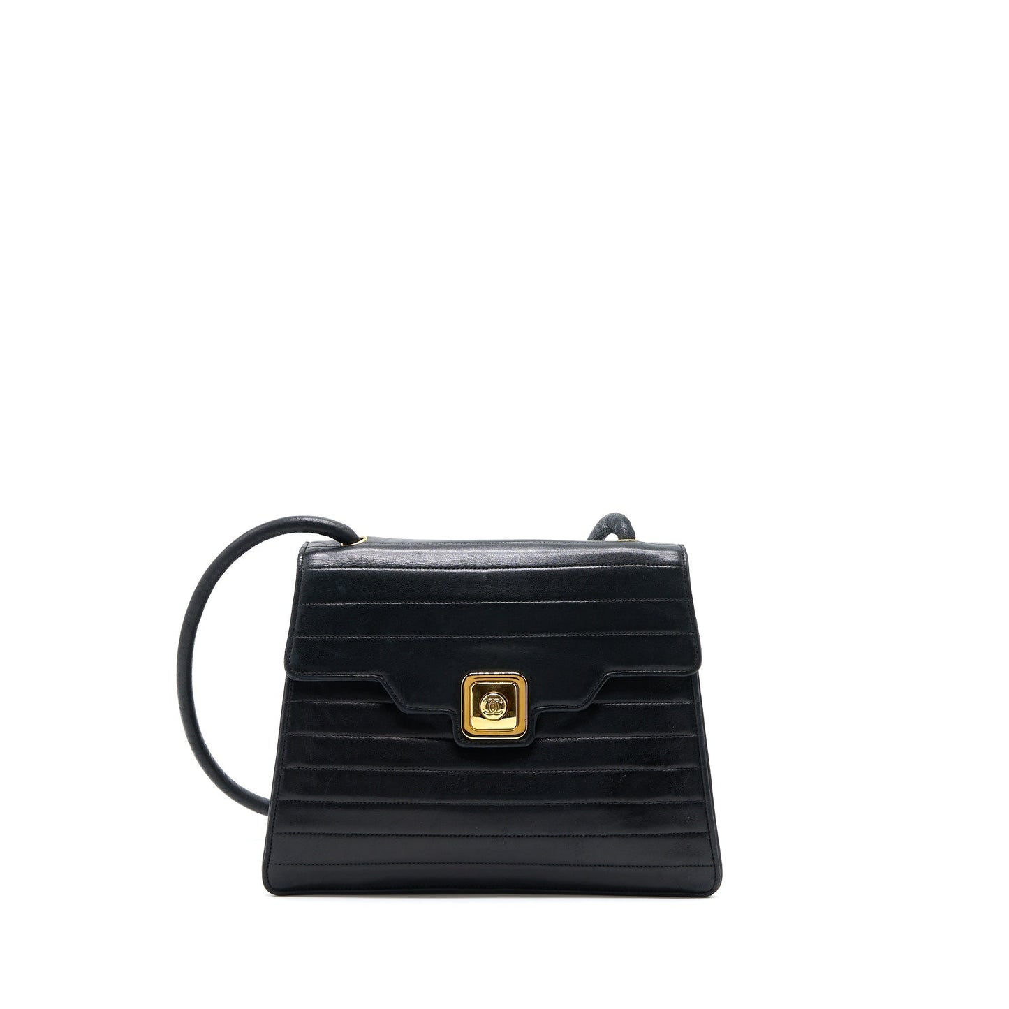 Chanel Kelly Flap Lambskin GHW Black Shoulder Bag