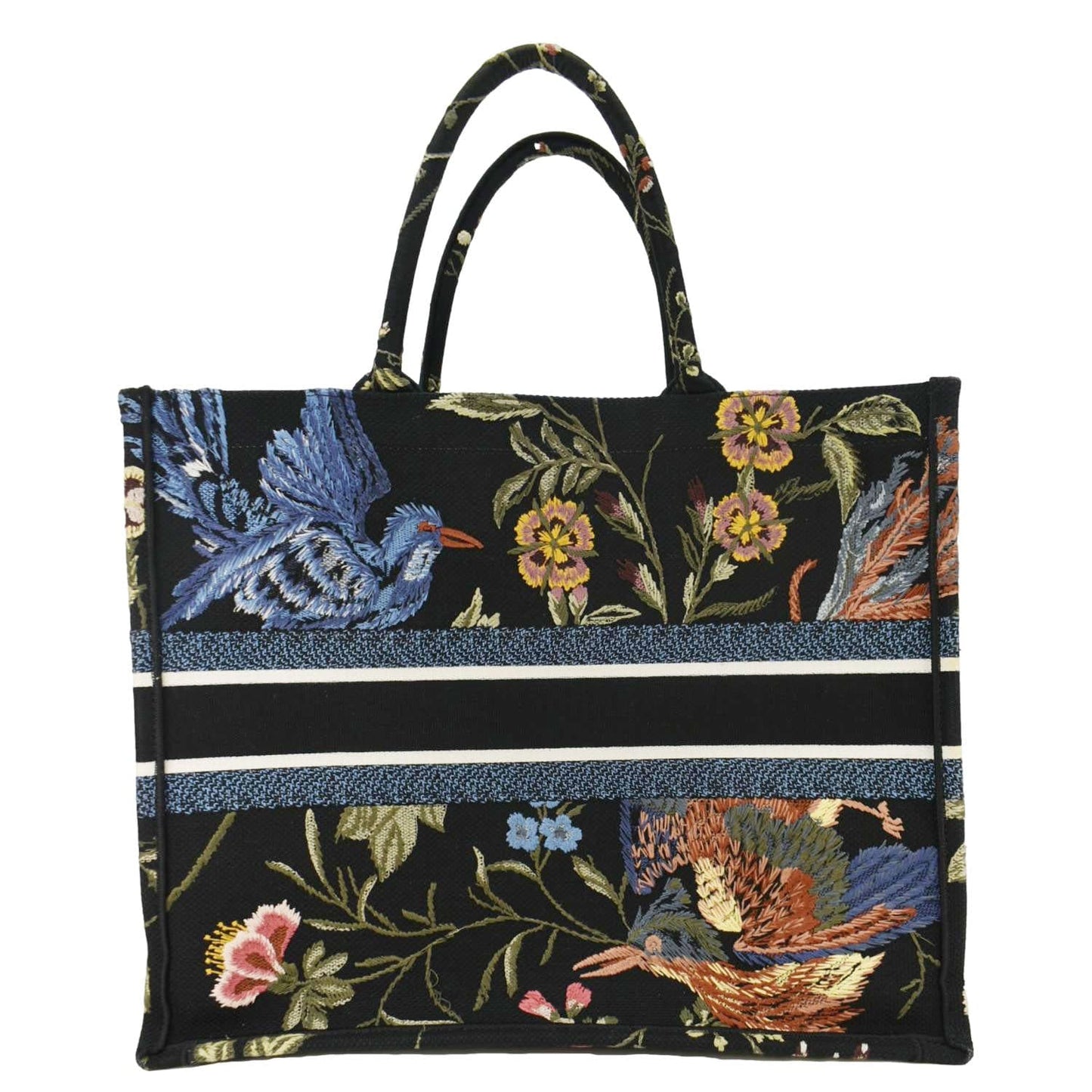 Dior Book Embroidery Tote Bag Multicolor Canvas