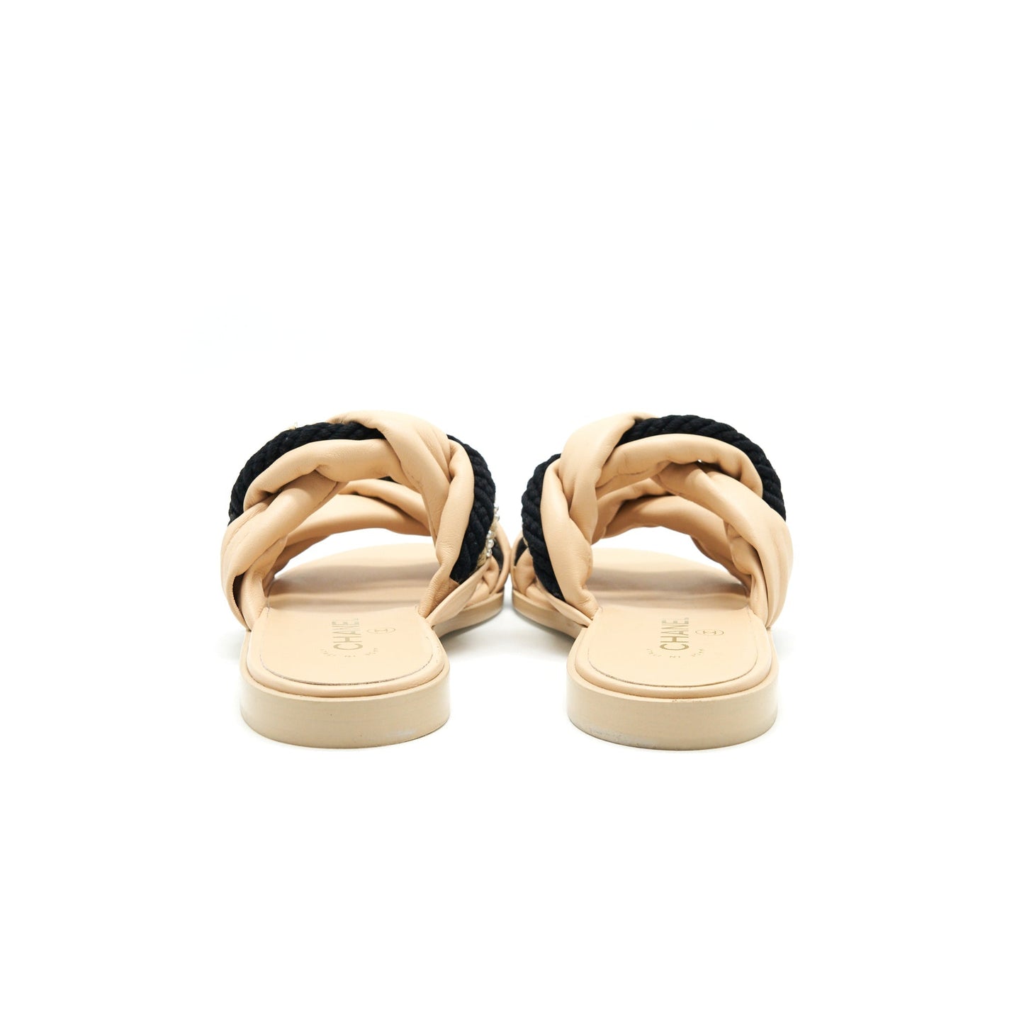 Chanel 19S Mule Black Beige Shoes