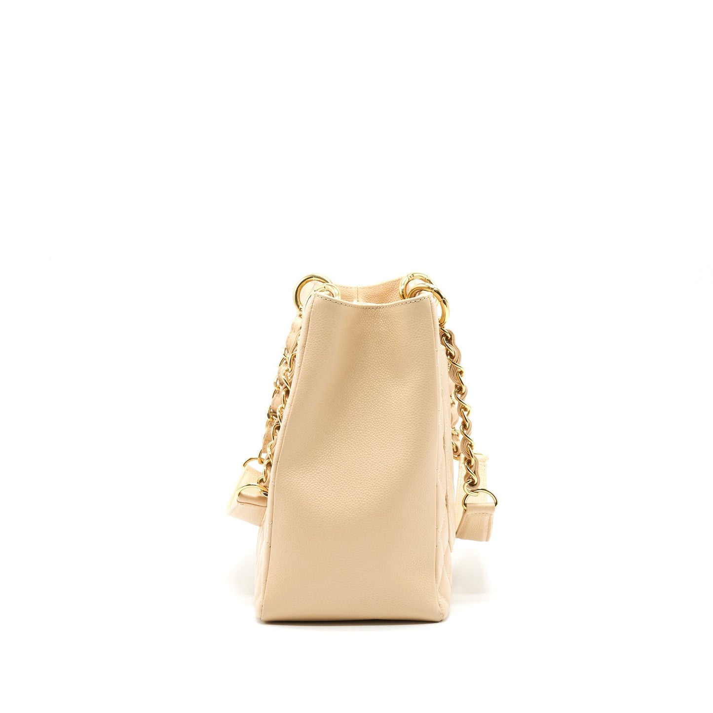 Chanel Grand Shopping Caviar GHW Serial 16 Beige Tote Bag