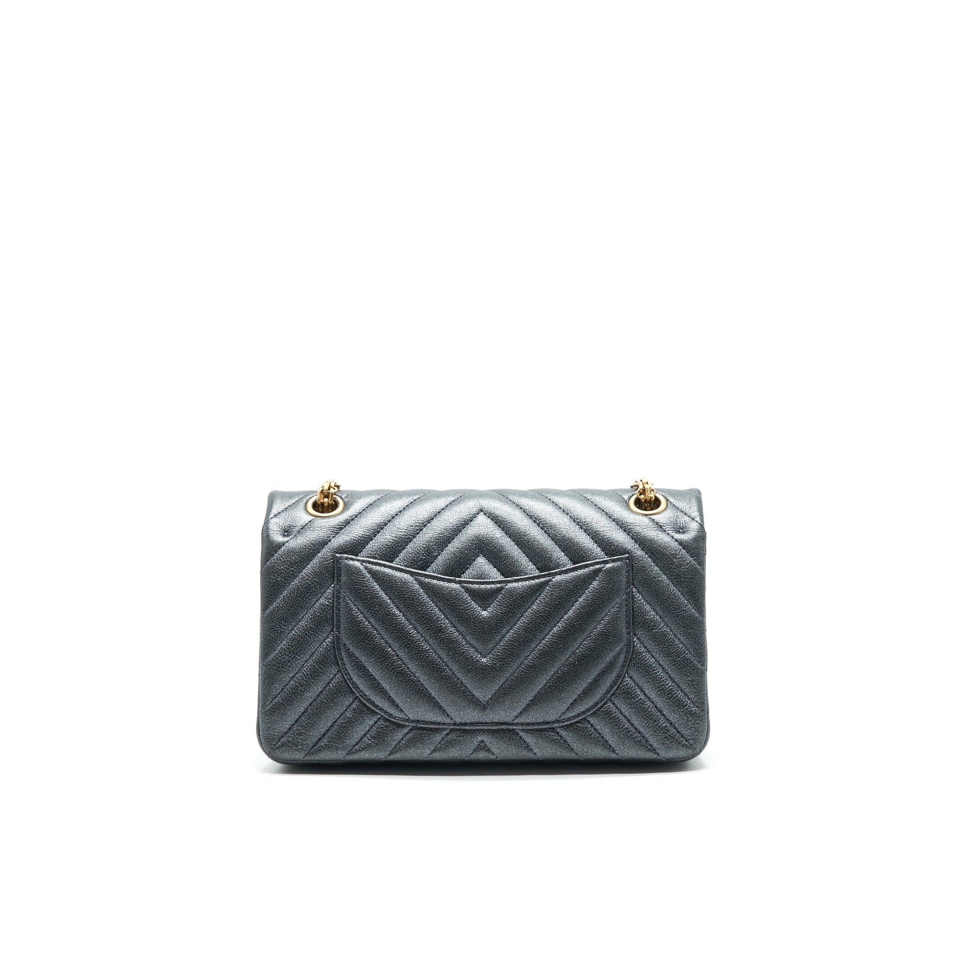 Chanel Chevron 2.55 226 Reissue Charcoal GHW Small Handbag