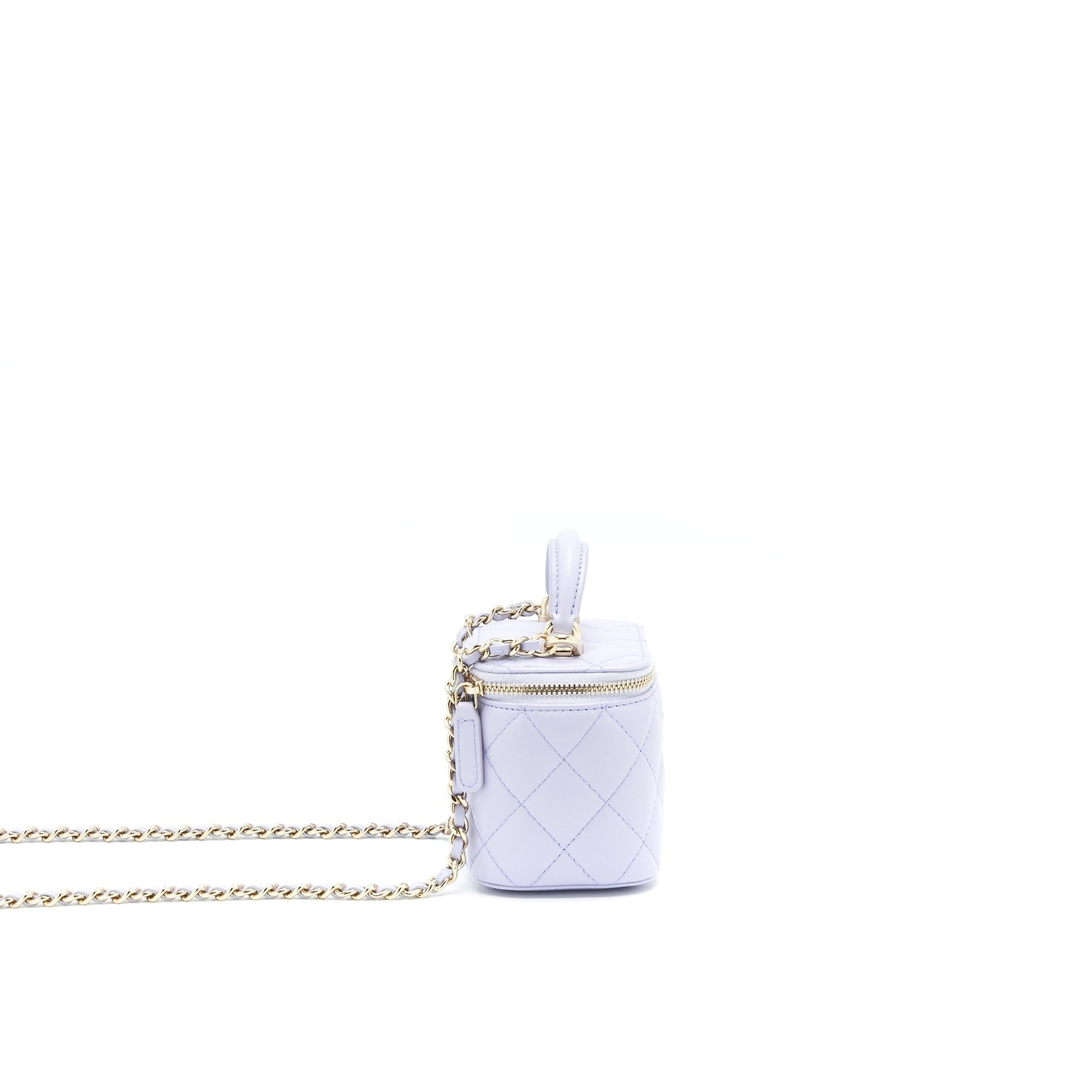 Chanel 21K Top Handle Vanity Light Purple Mini Bag