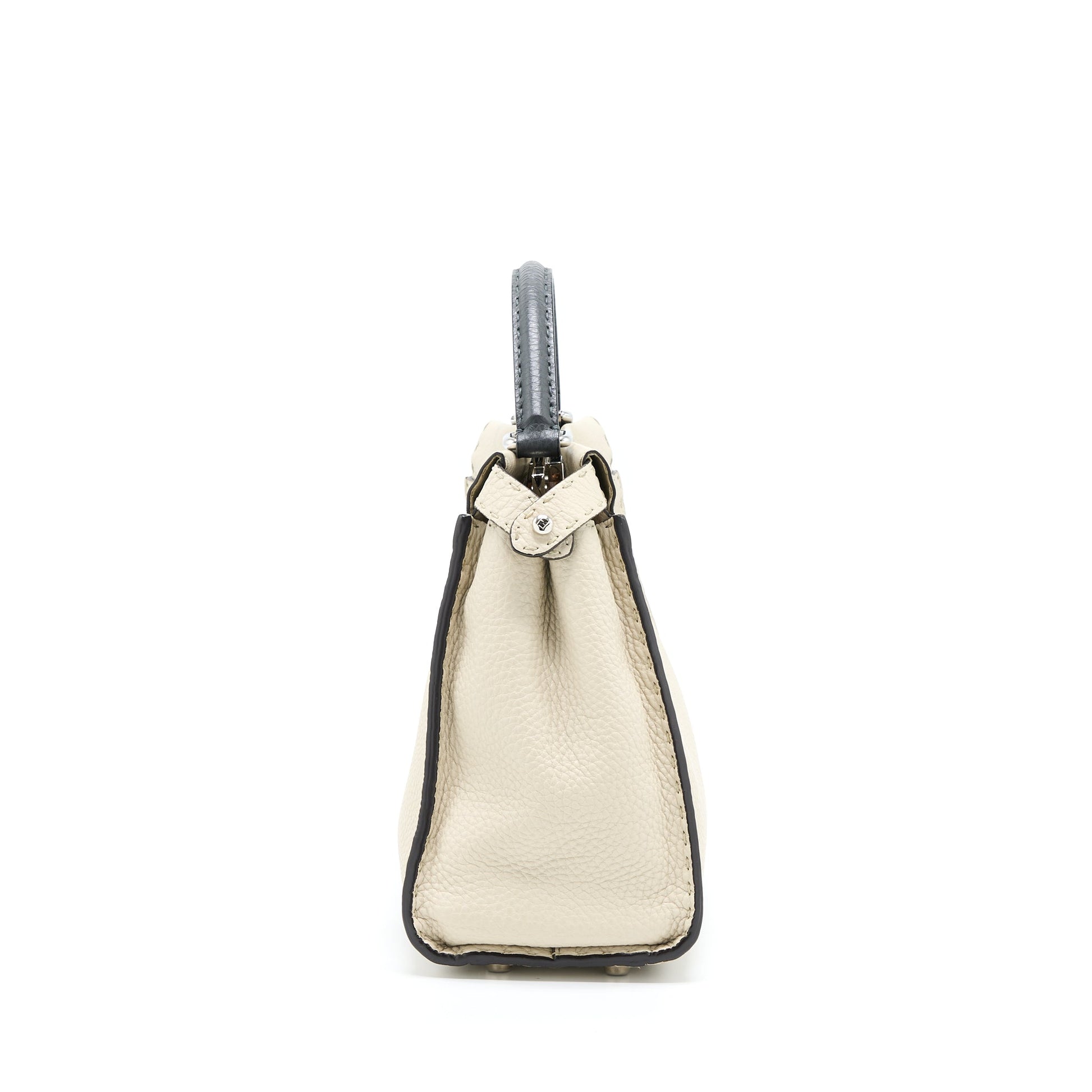Fendi Peekaboo Grained Calfskin Mix Romano Canara Handbag Travel Bag