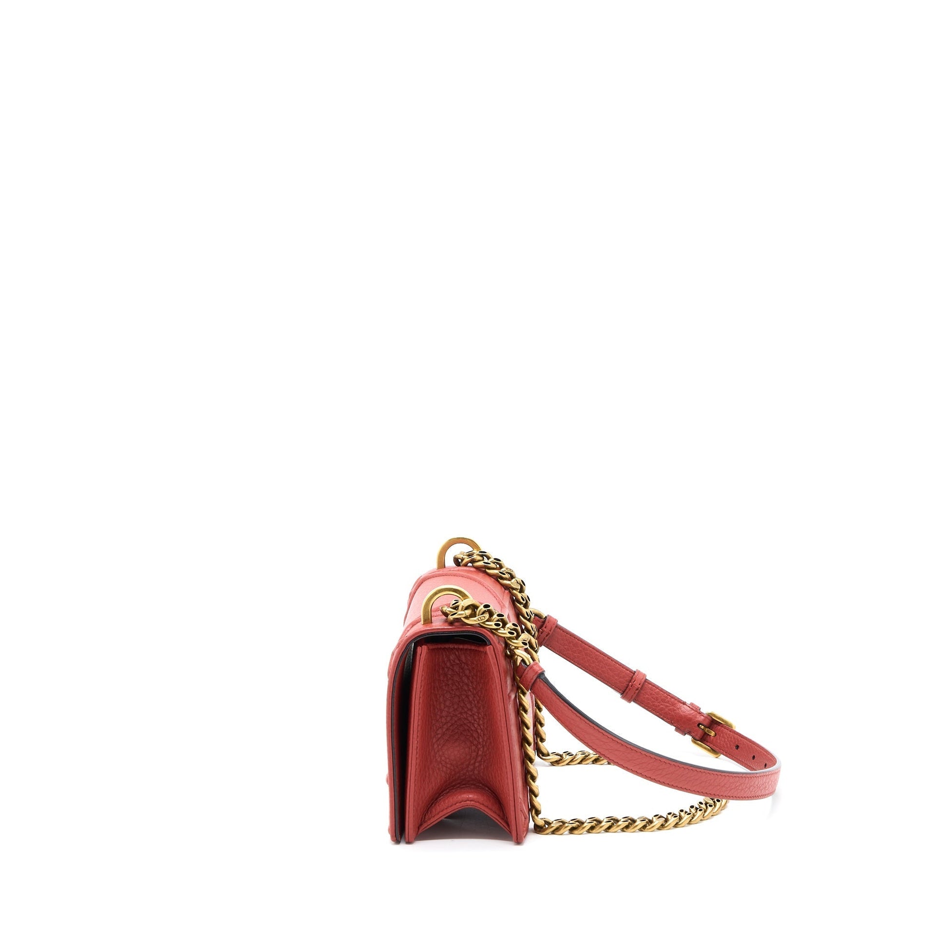 Dior ama Calfskin Brushed Handbag Red Small Travel Bag