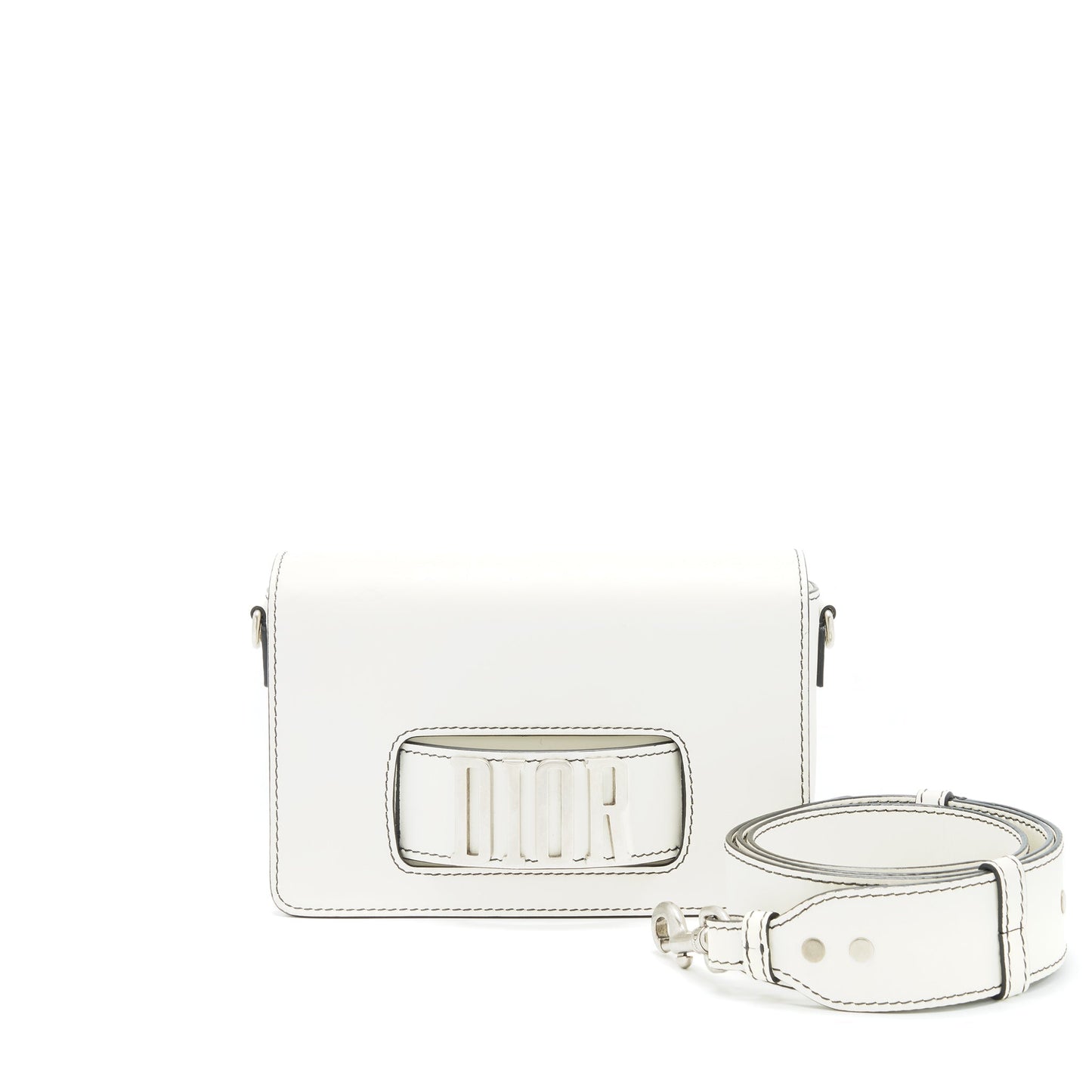 Dior Evolution Purse Handbag White Travel Bag