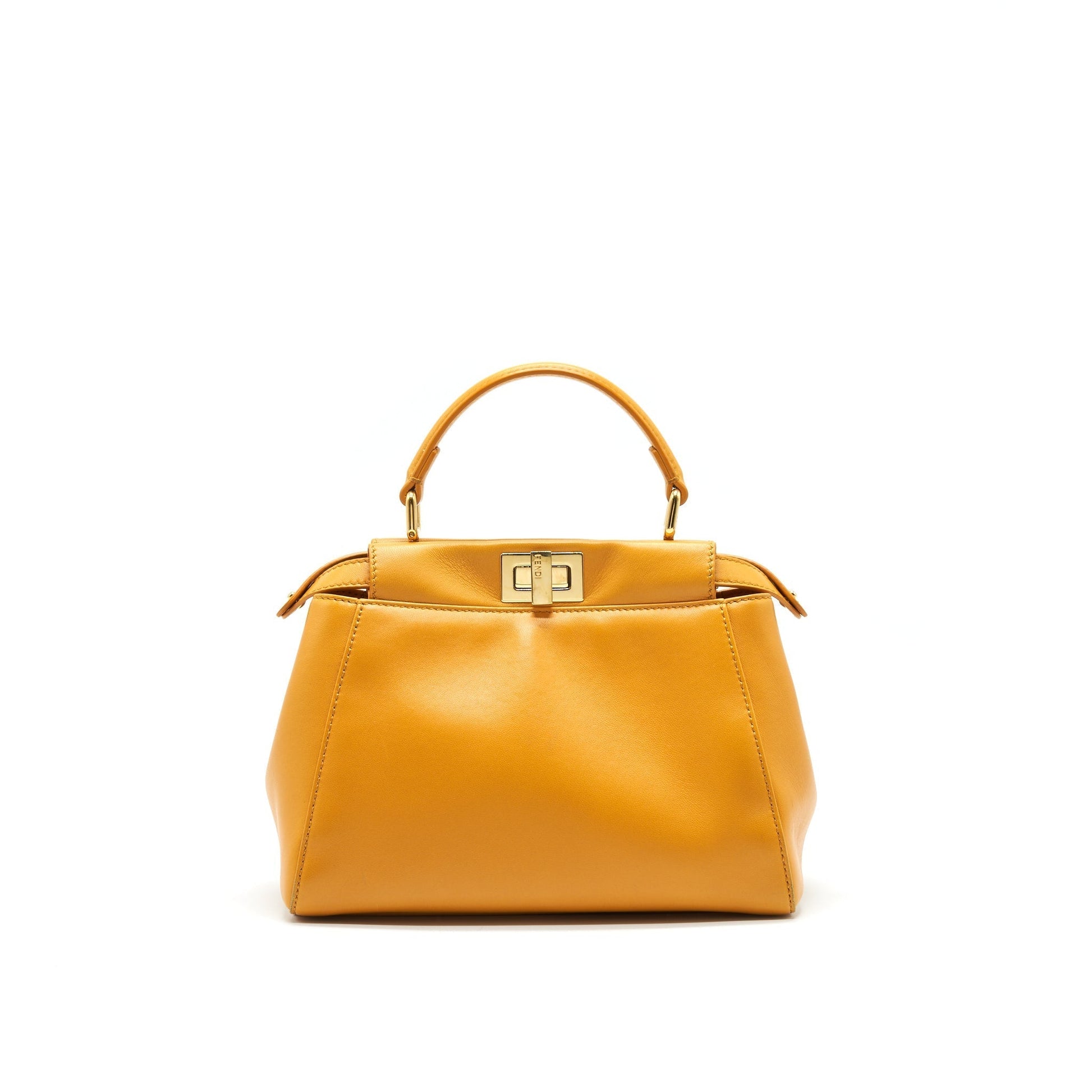 Fendi Peekaboo Apricot Handbag Mini Travel Bag
