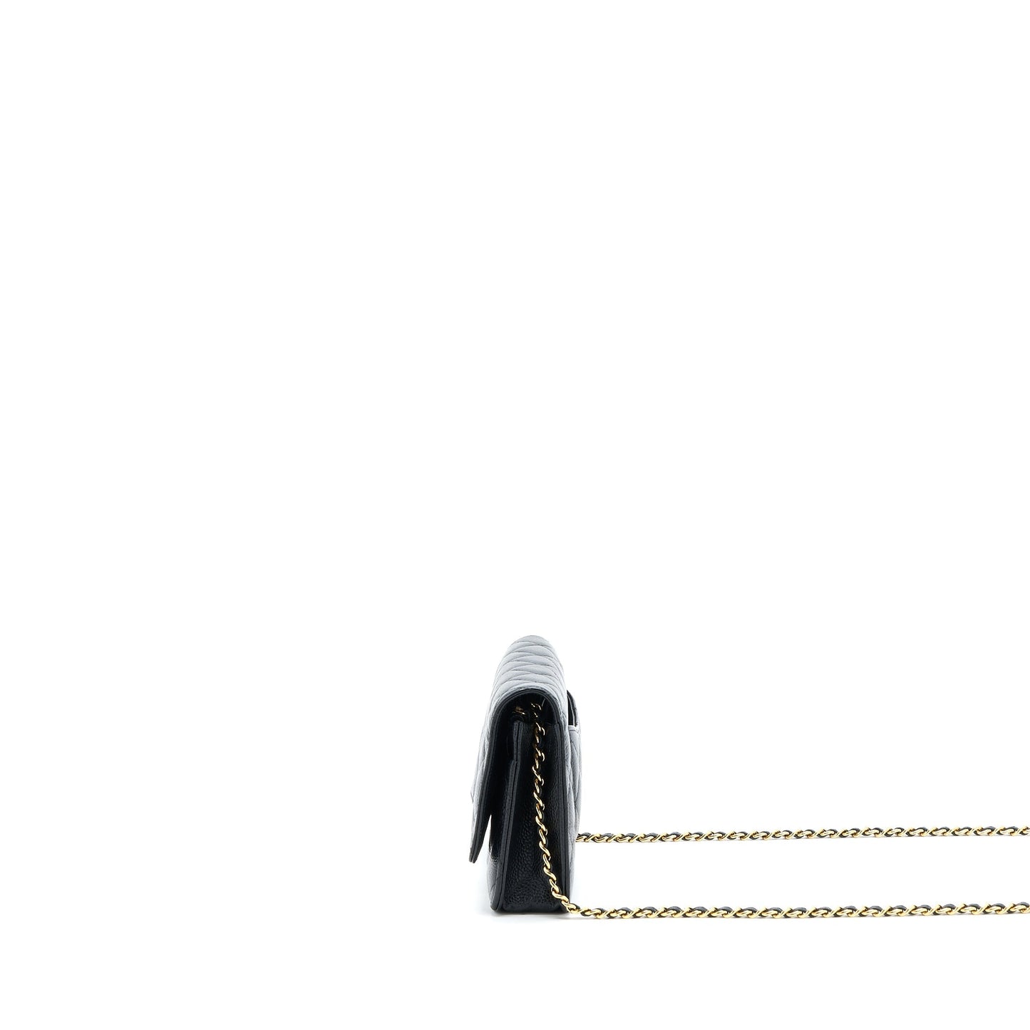 Chanel Classic On Caviar GHW Black Wallet Case Ghw 10