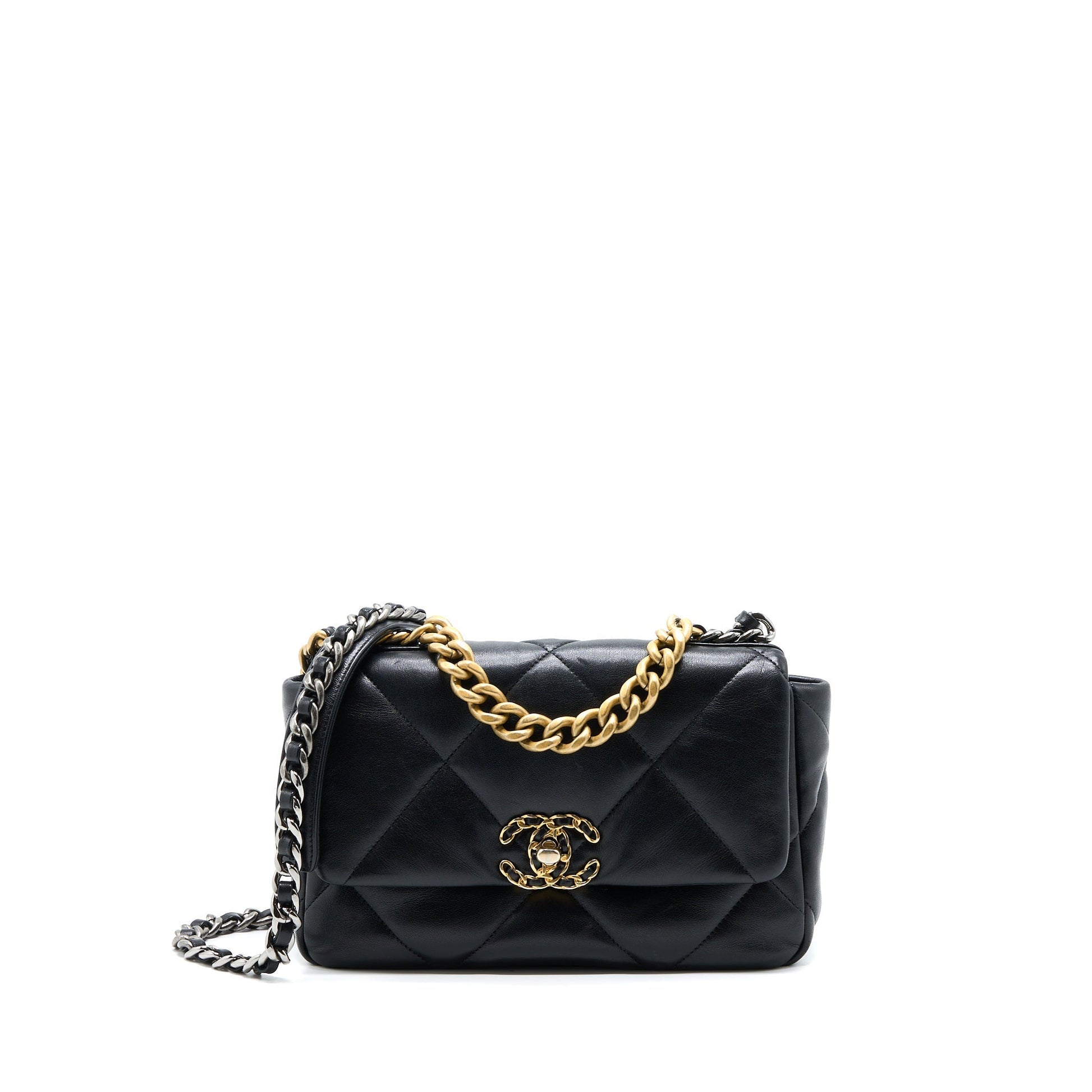 Chanel 19 Lambskin Hardware Multicolour Black Small Handbag Hardware 1