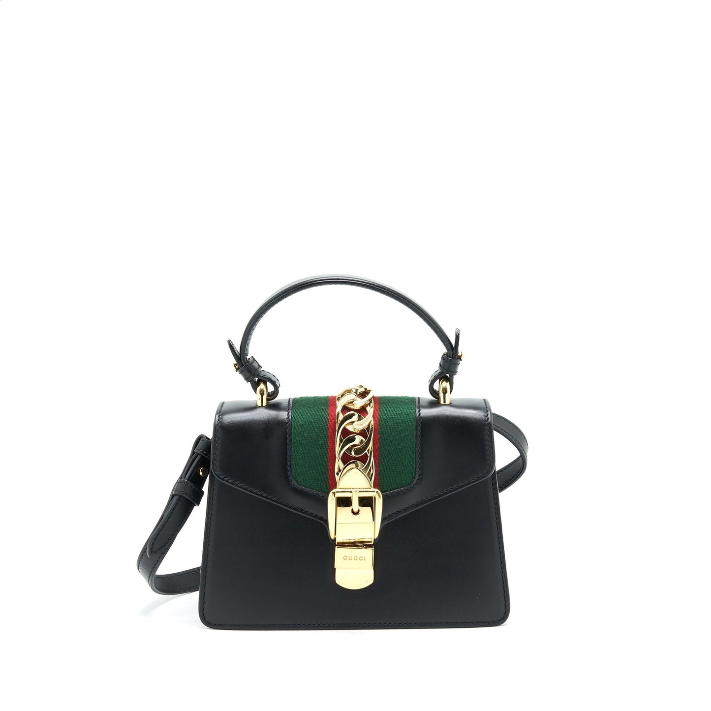 Gucci Sylvie Handbag Black Mini Travel Bag
