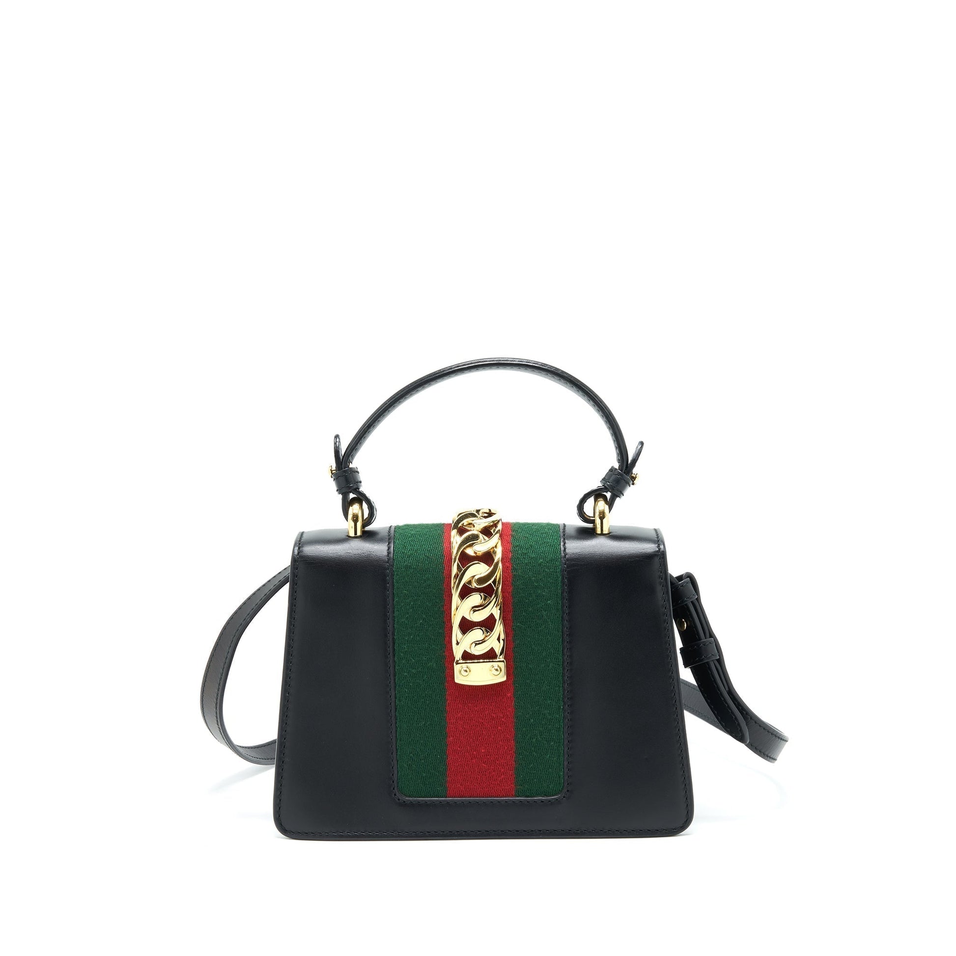 Gucci Sylvie Handbag Black Mini Travel Bag